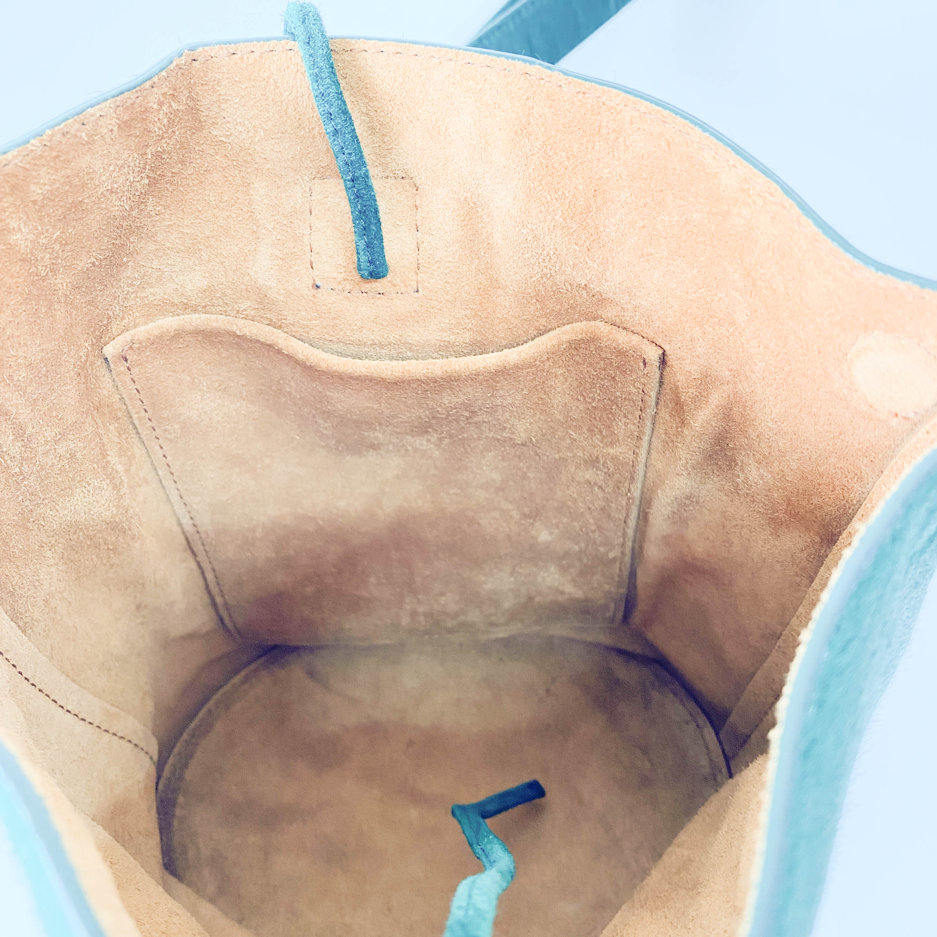 Green Pony Hair Drop Bucket Bag