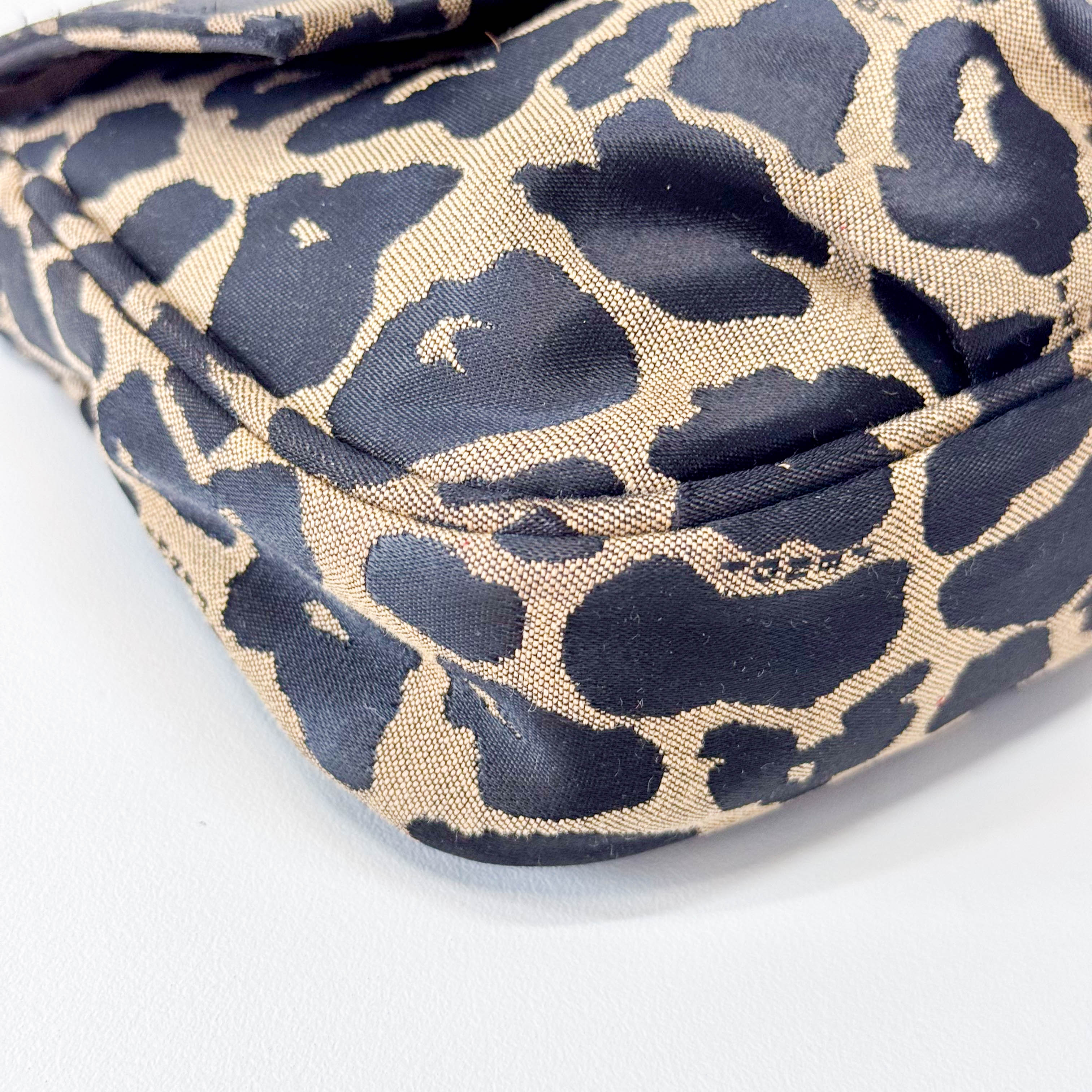 Mini Mamma Baguette Satin Leopard Print