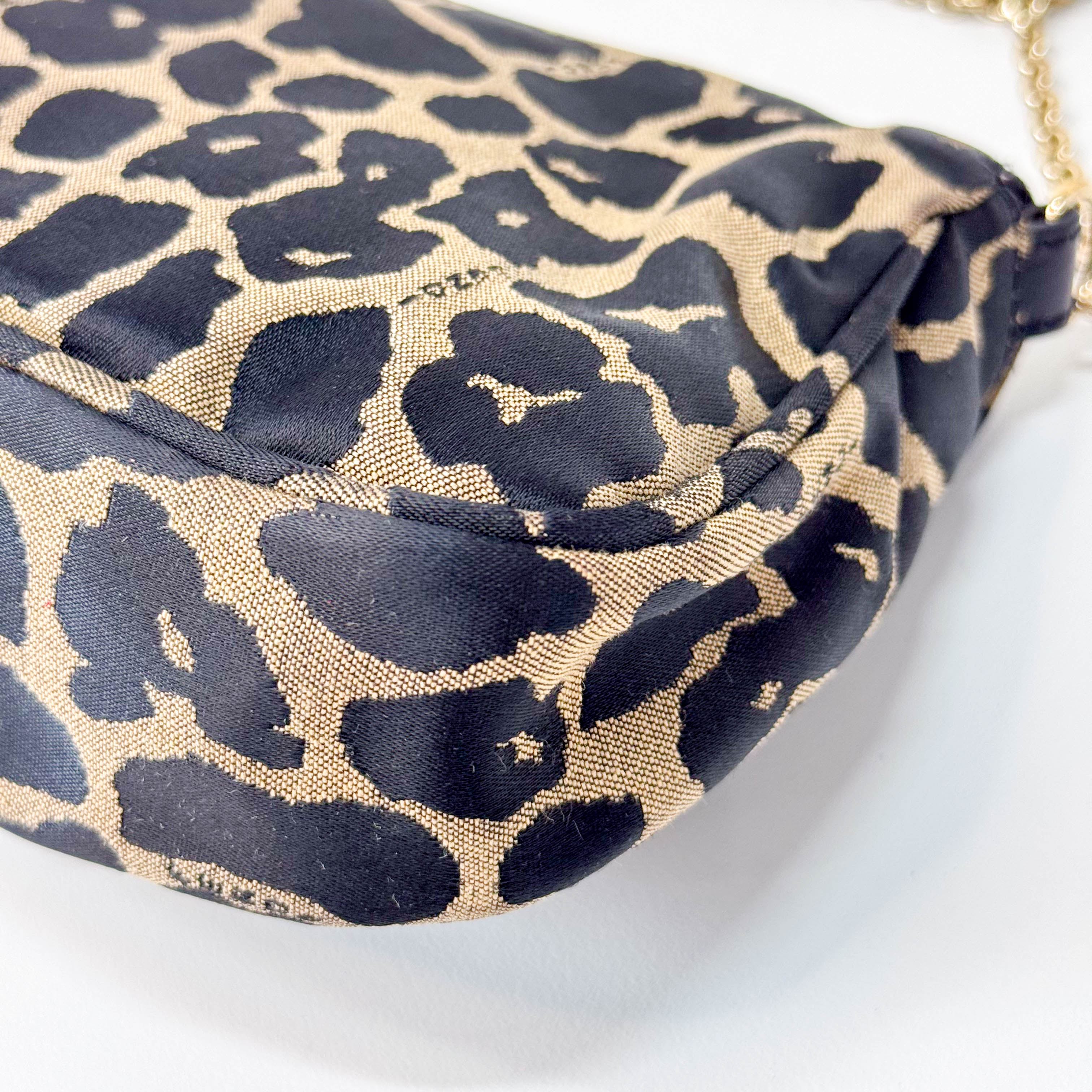 Mini Mamma Baguette Satin Leopard Print