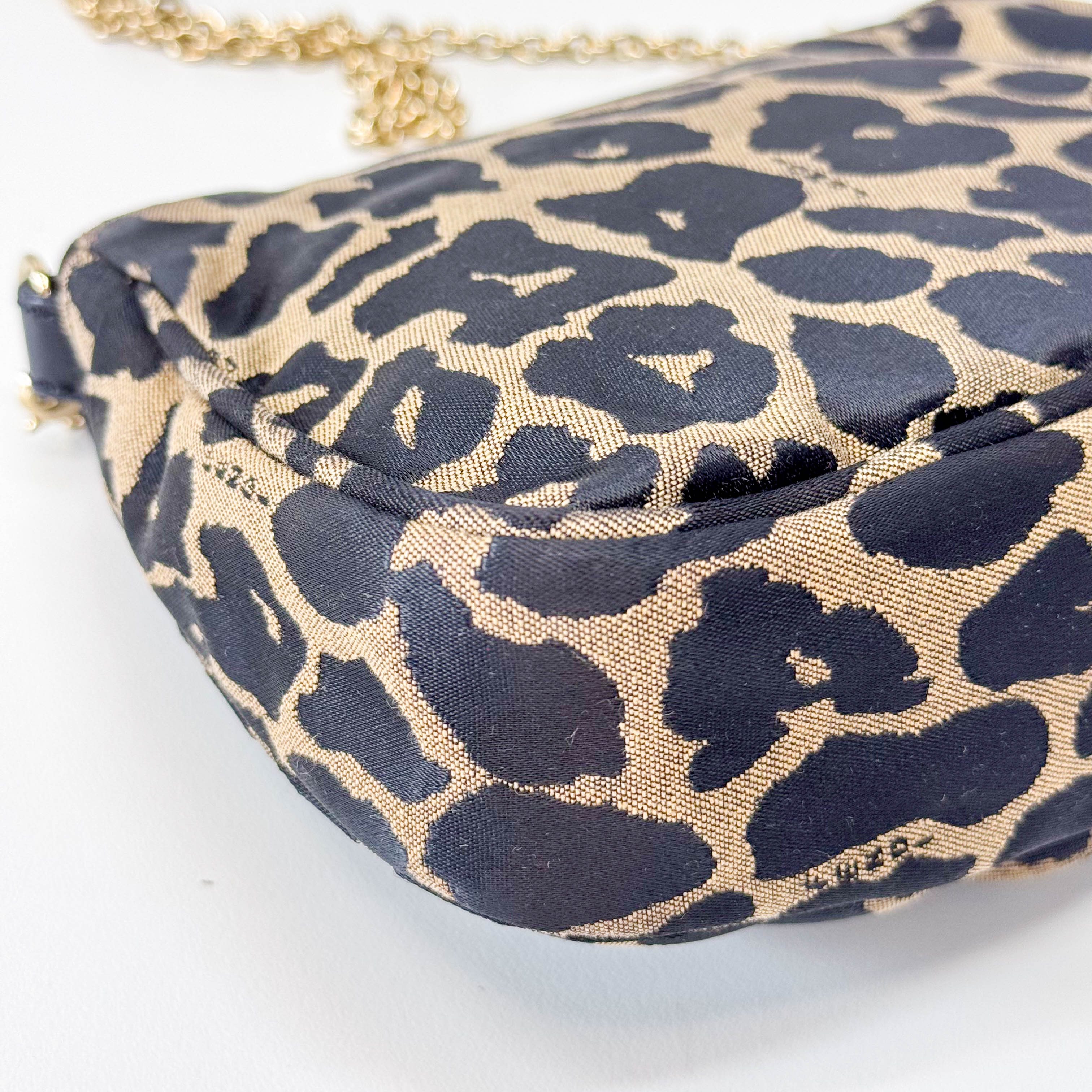 Mini Mamma Baguette Satin Leopard Print