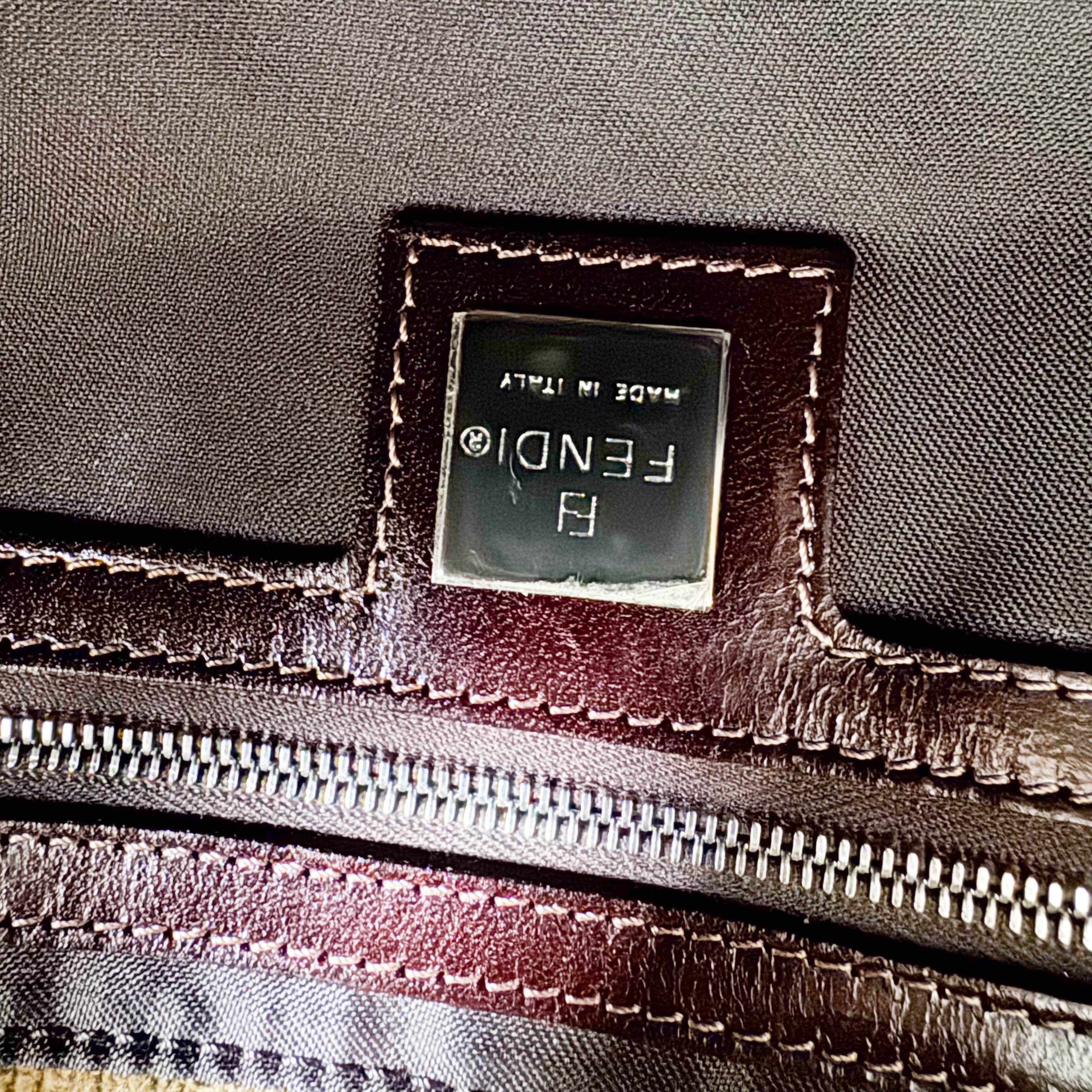 Baguette Brown Corduroy Shoulder Bag