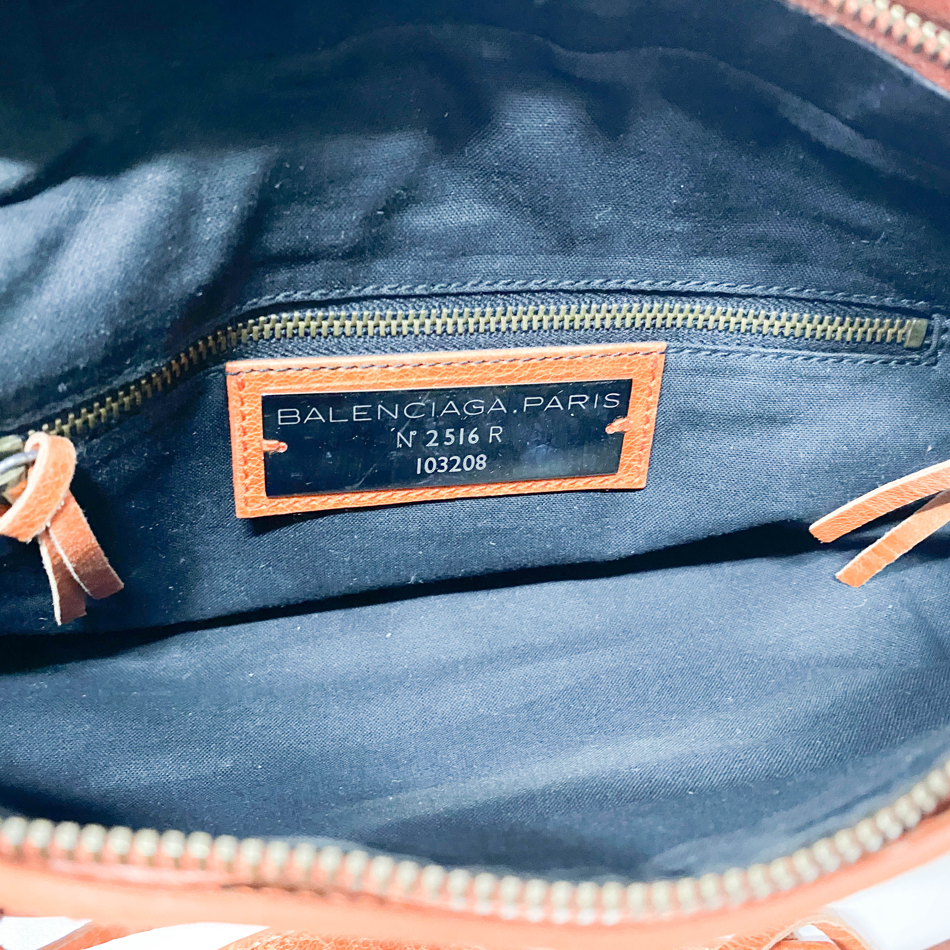 The First Orange Leather Shoulder Bag
