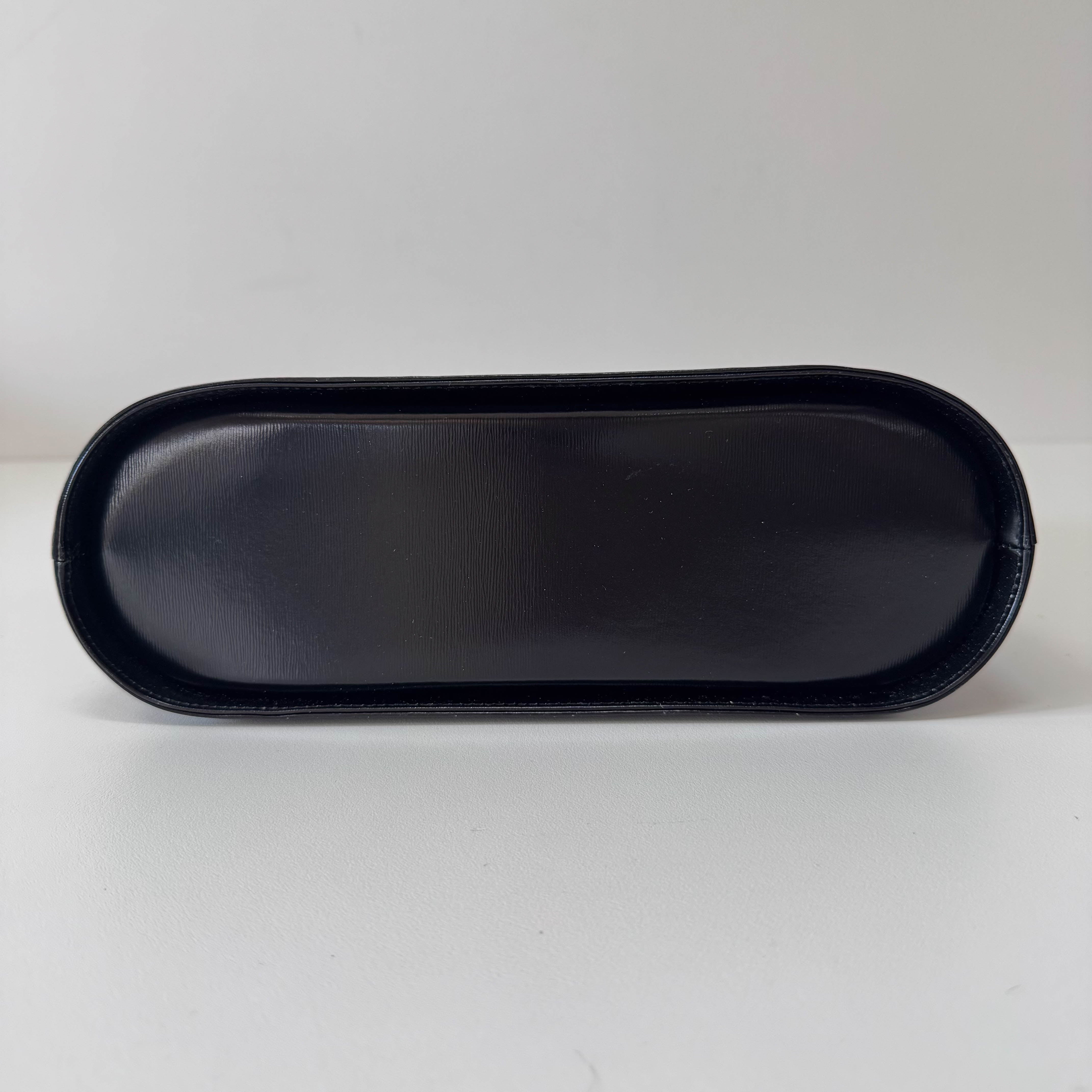 Archive Black Leather Top Handle Bag