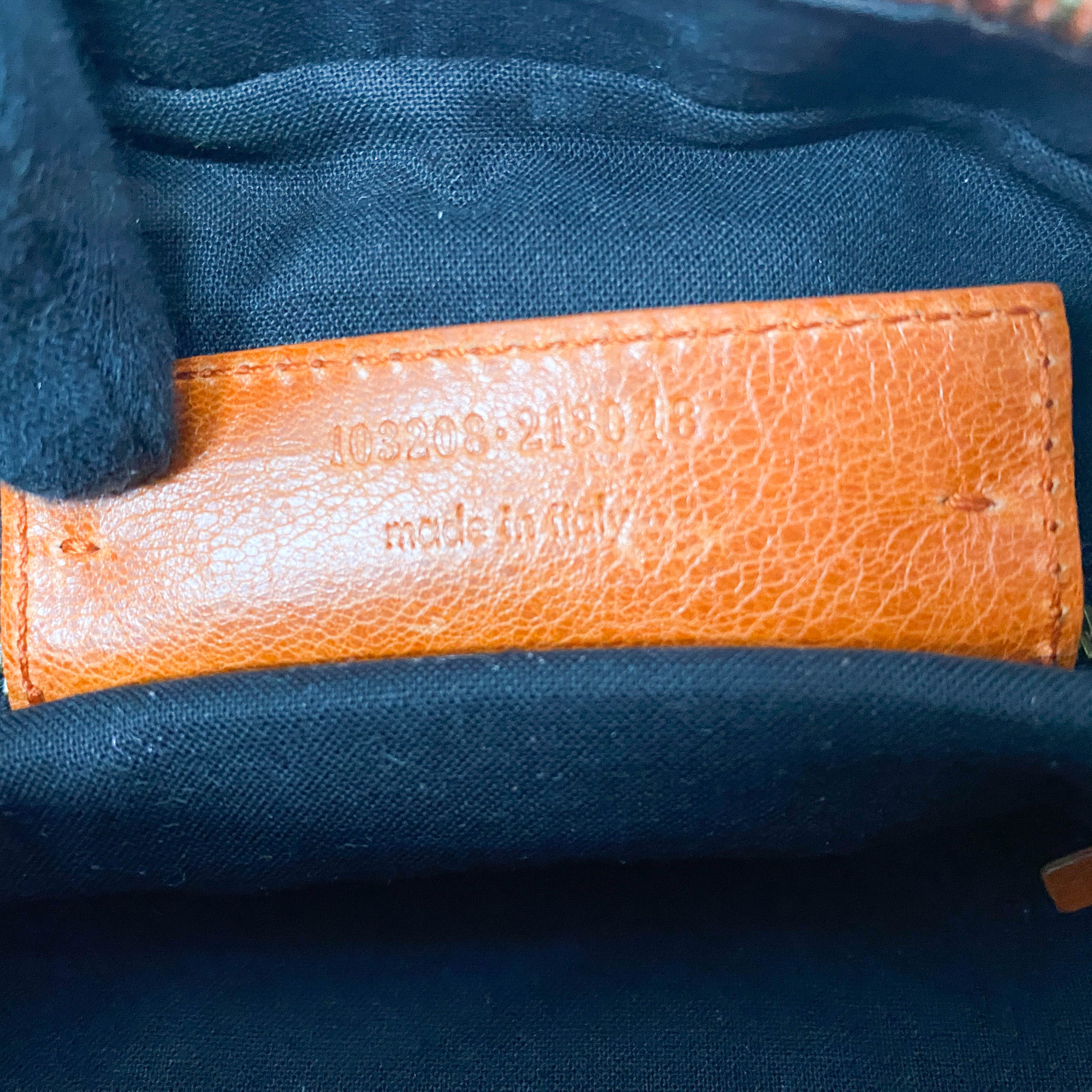 The First Orange Leather Shoulder Bag