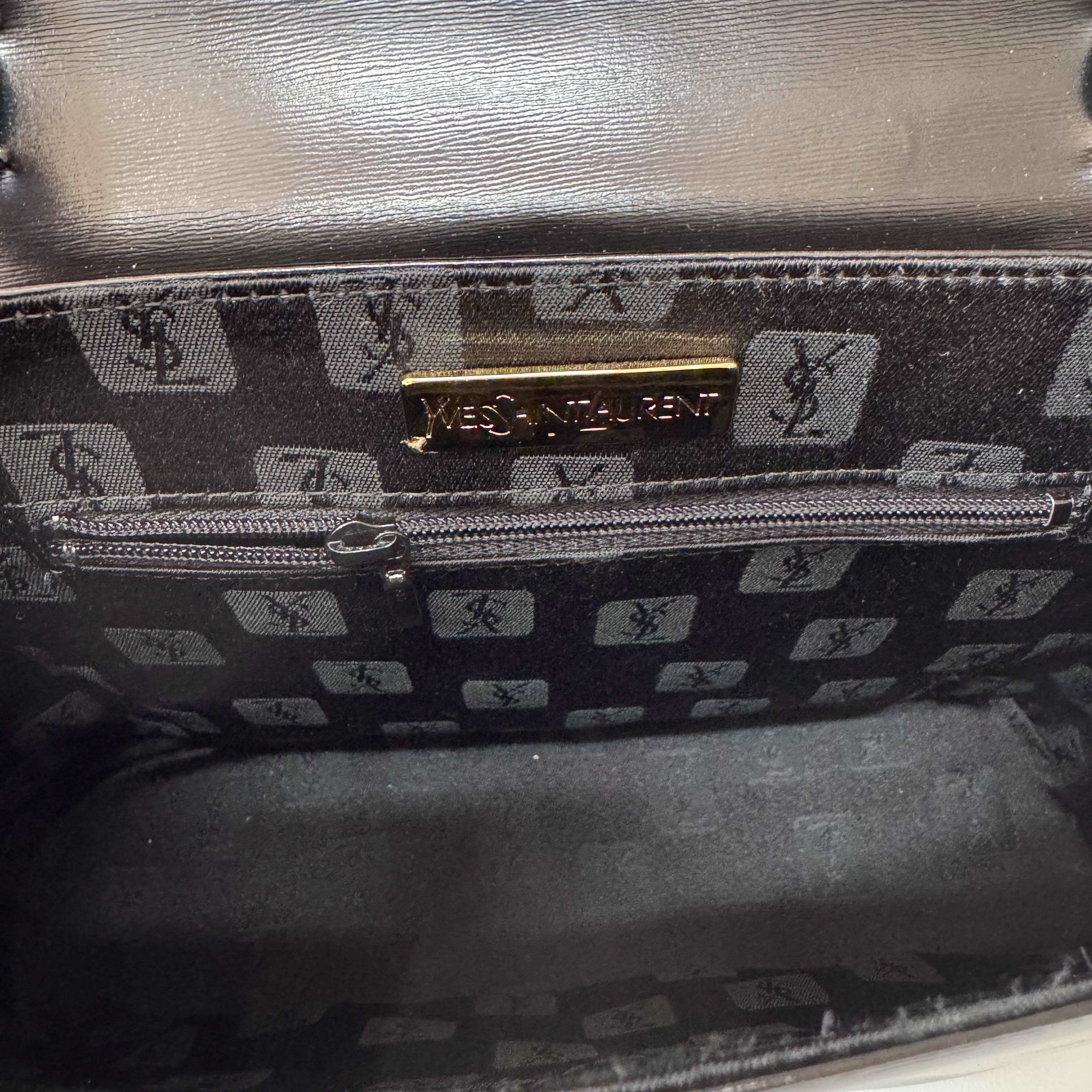 Archive Black Leather Top Handle Bag