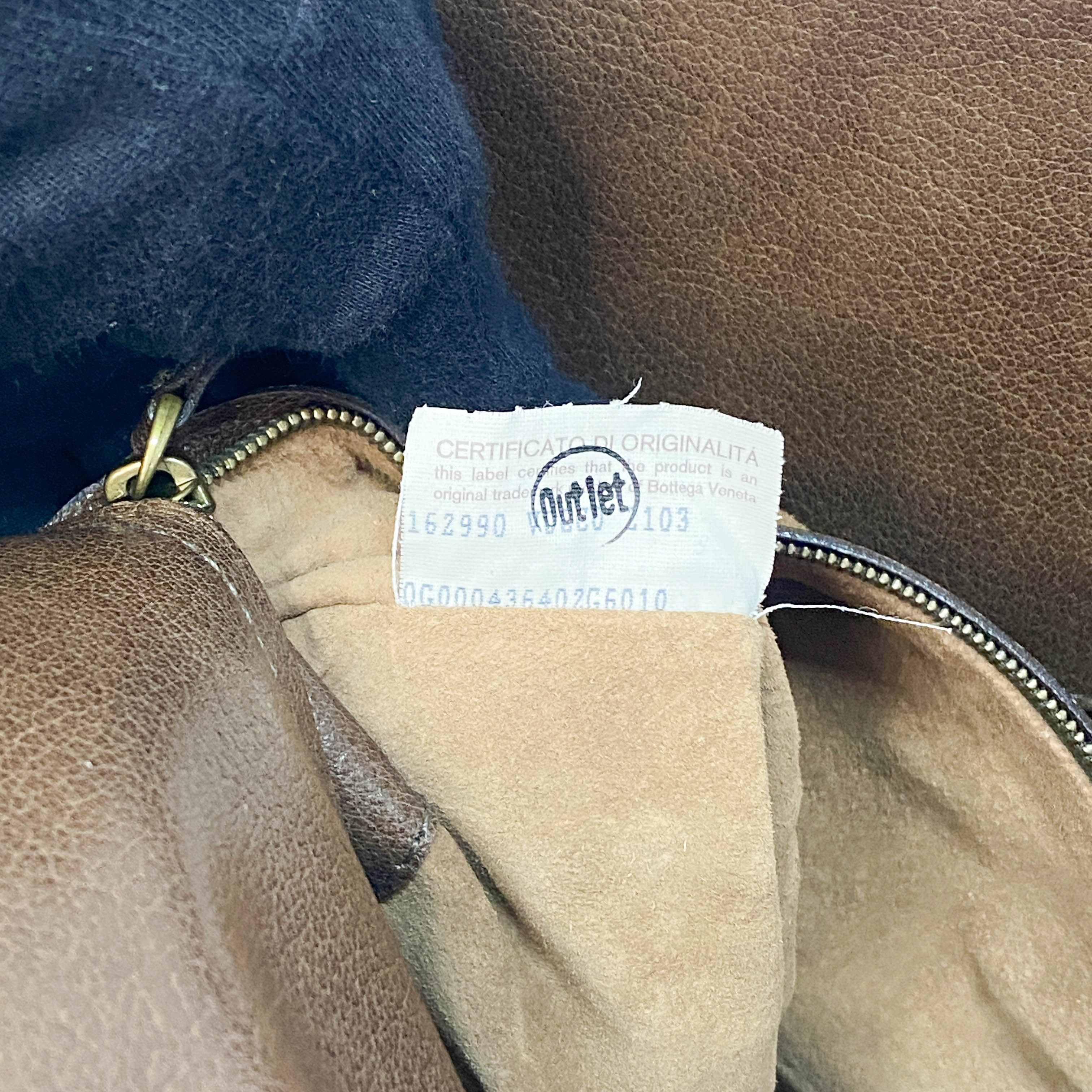 Princess cut Brown Leather Intrecciato and Embroidery Tote Bag