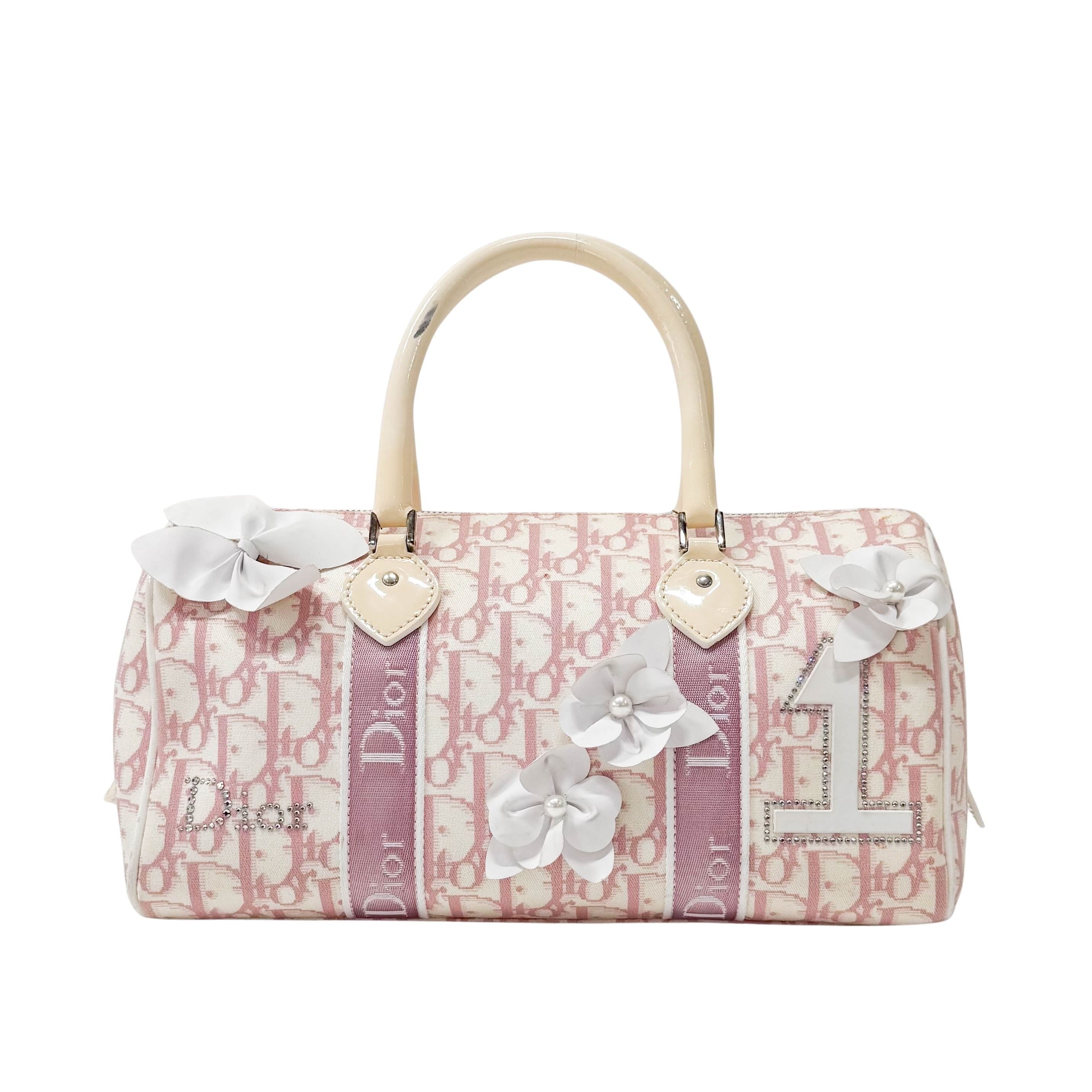 Trotter Boston Pink Canvas Handbag