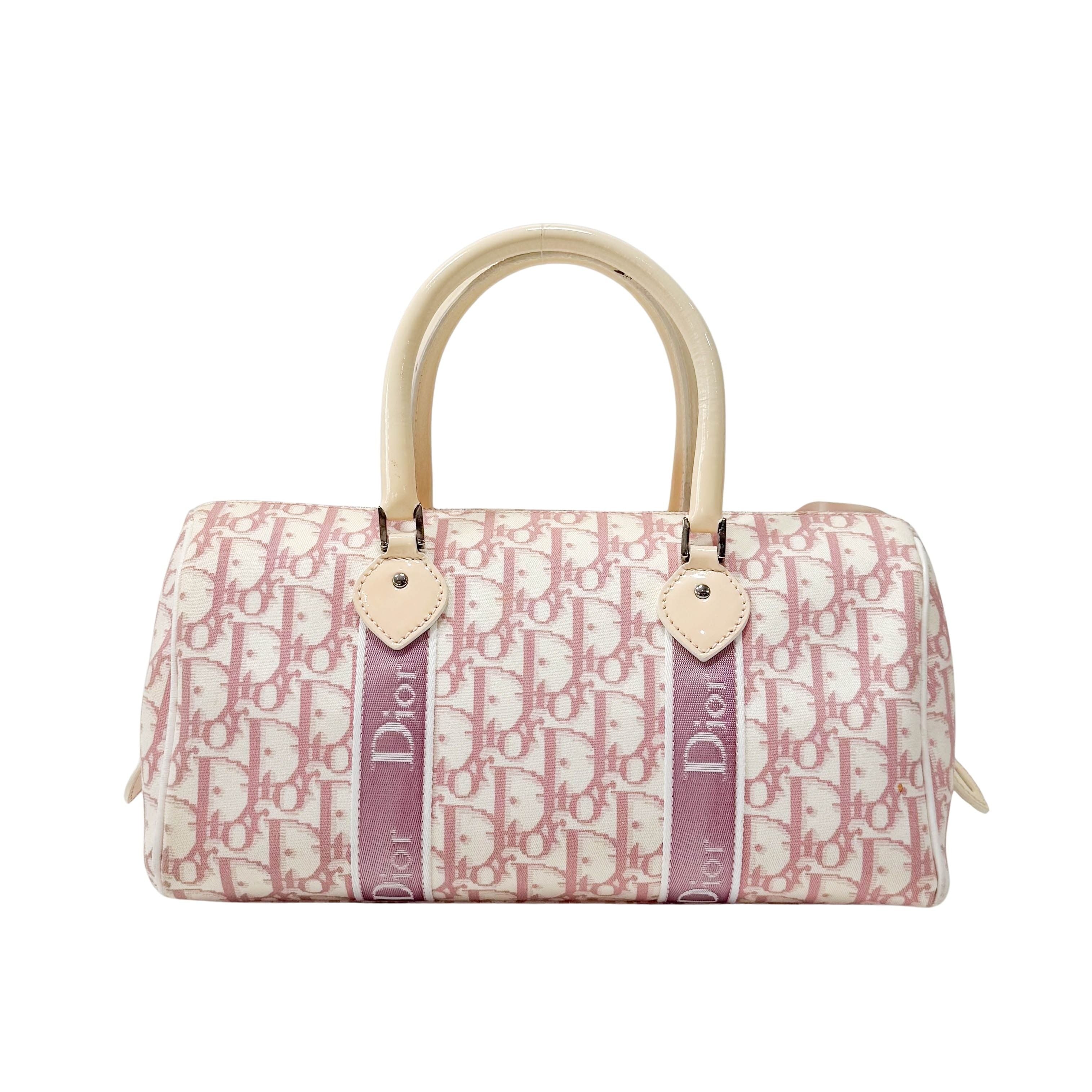 Trotter Boston Pink Canvas Handbag