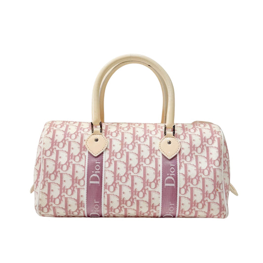 Trotter Boston Pink Canvas Handbag