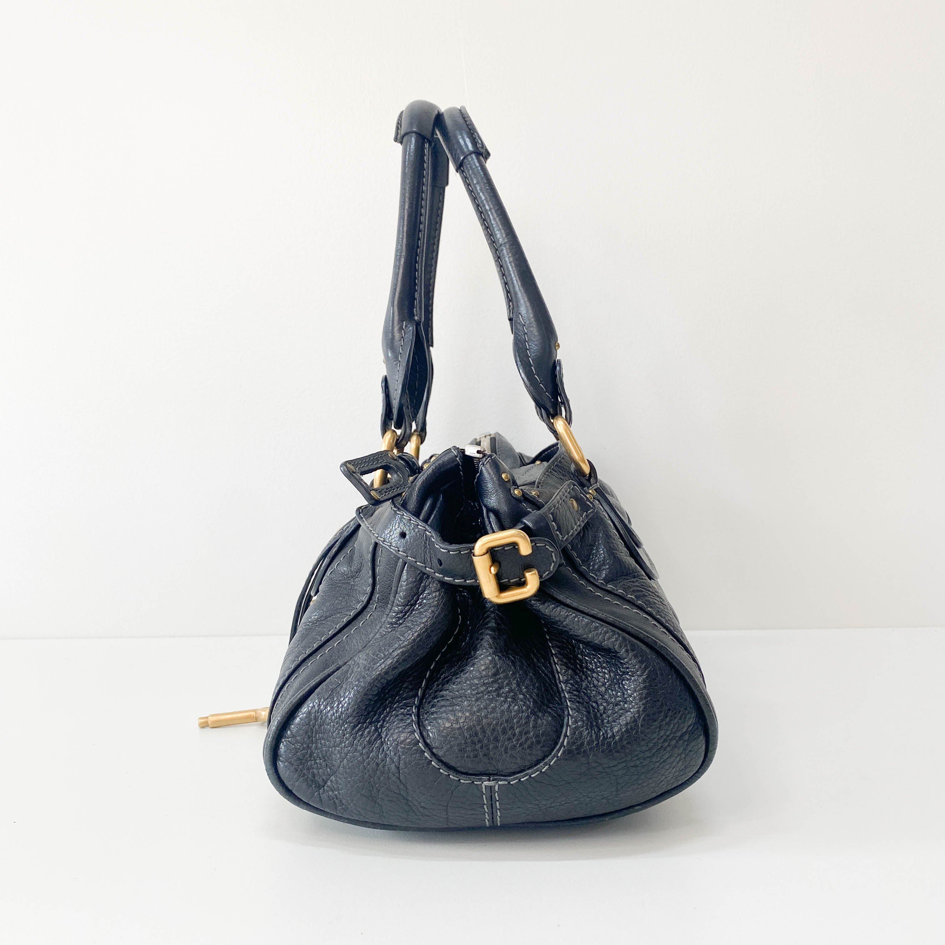 Paddington Black Leather Bag