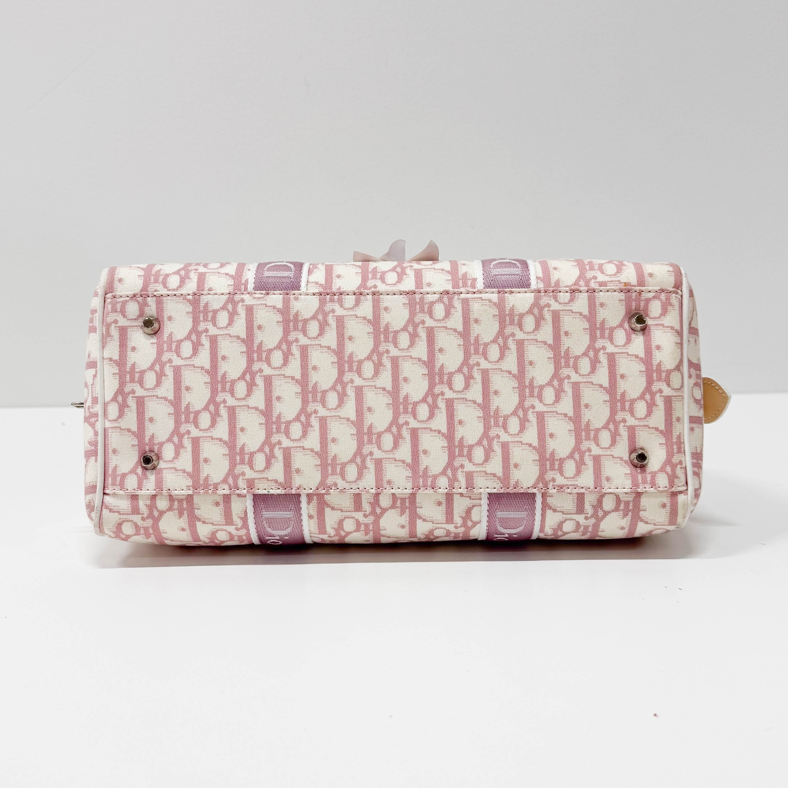 Trotter Boston Pink Canvas Handbag