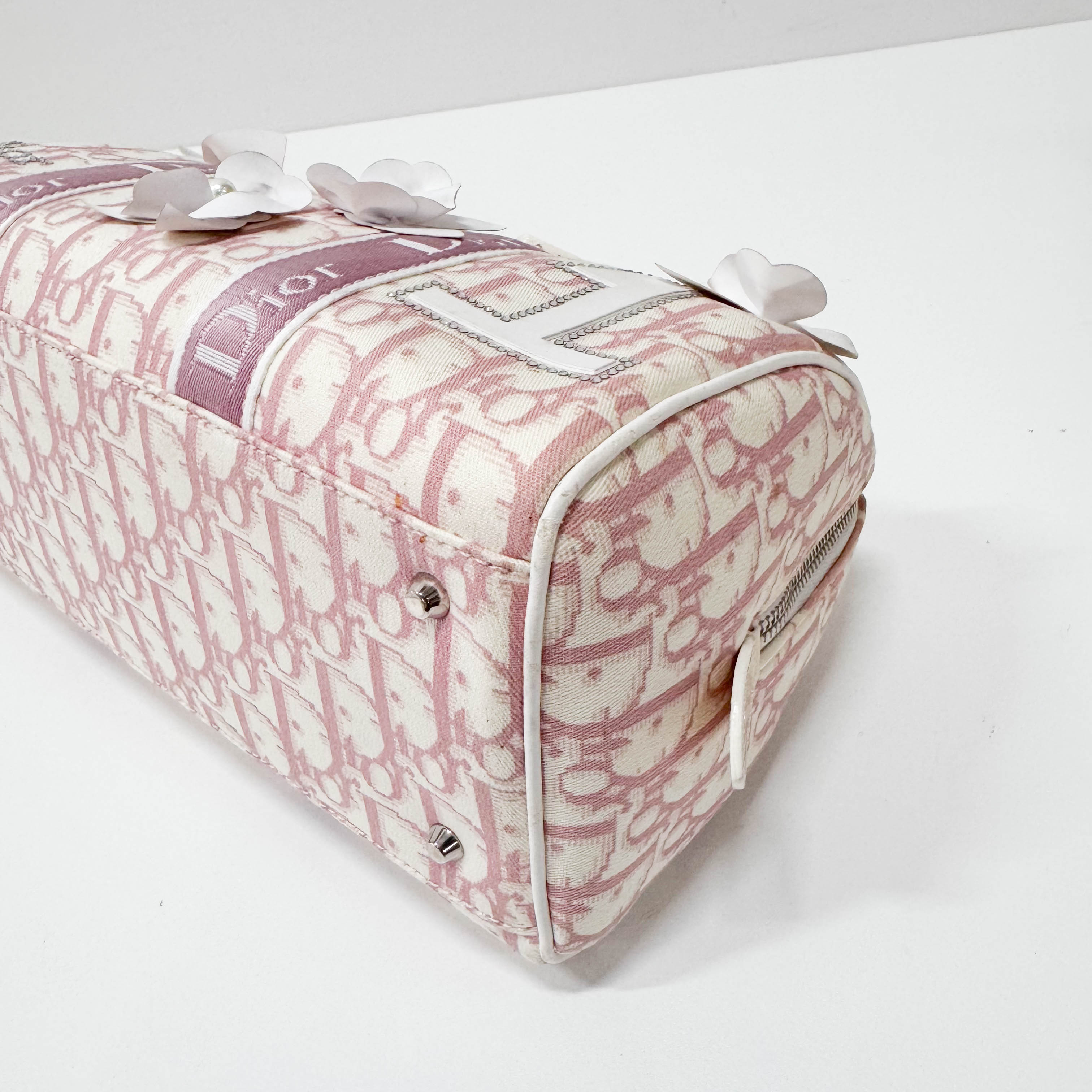 Trotter Boston Pink Canvas Handbag