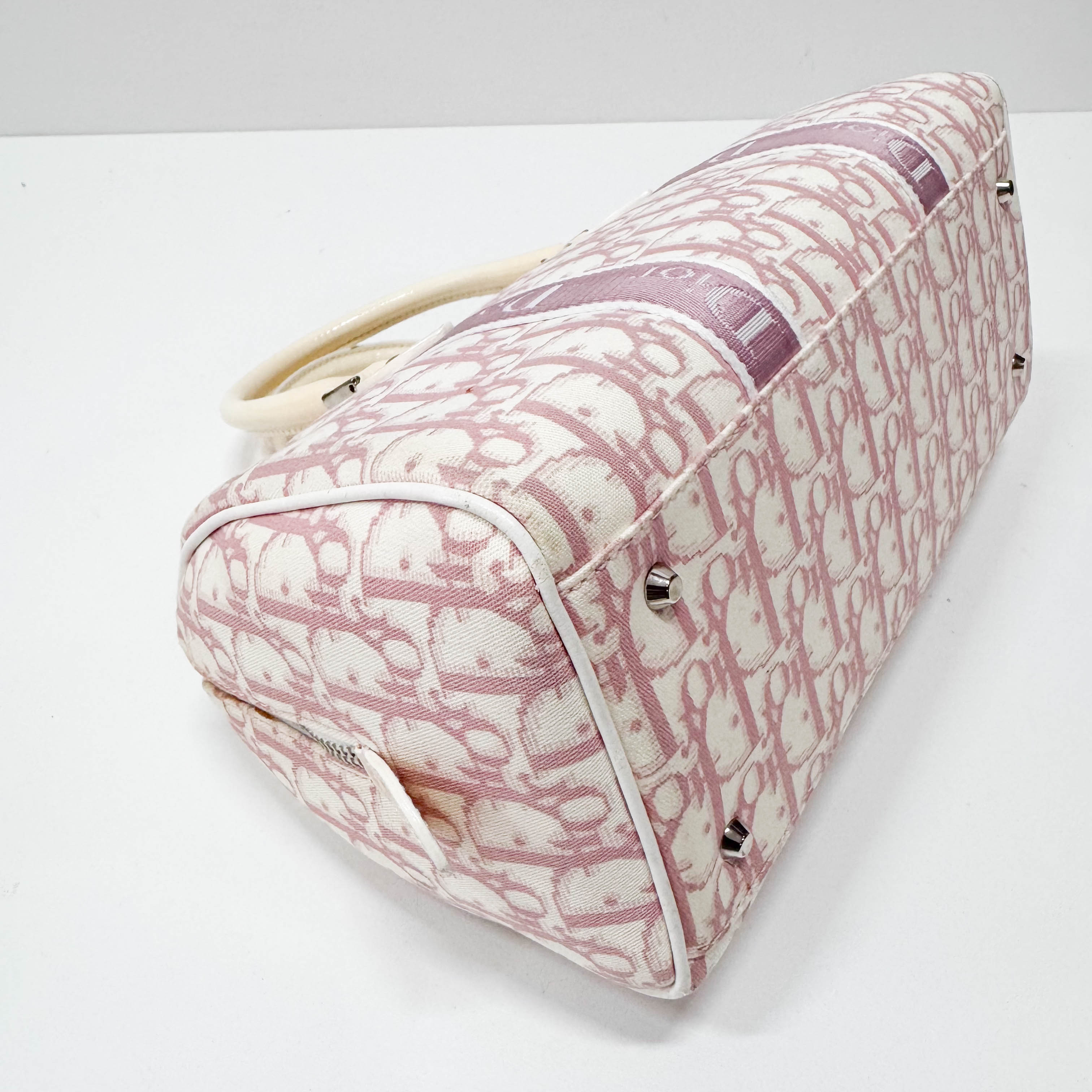 Trotter Boston Pink Canvas Handbag