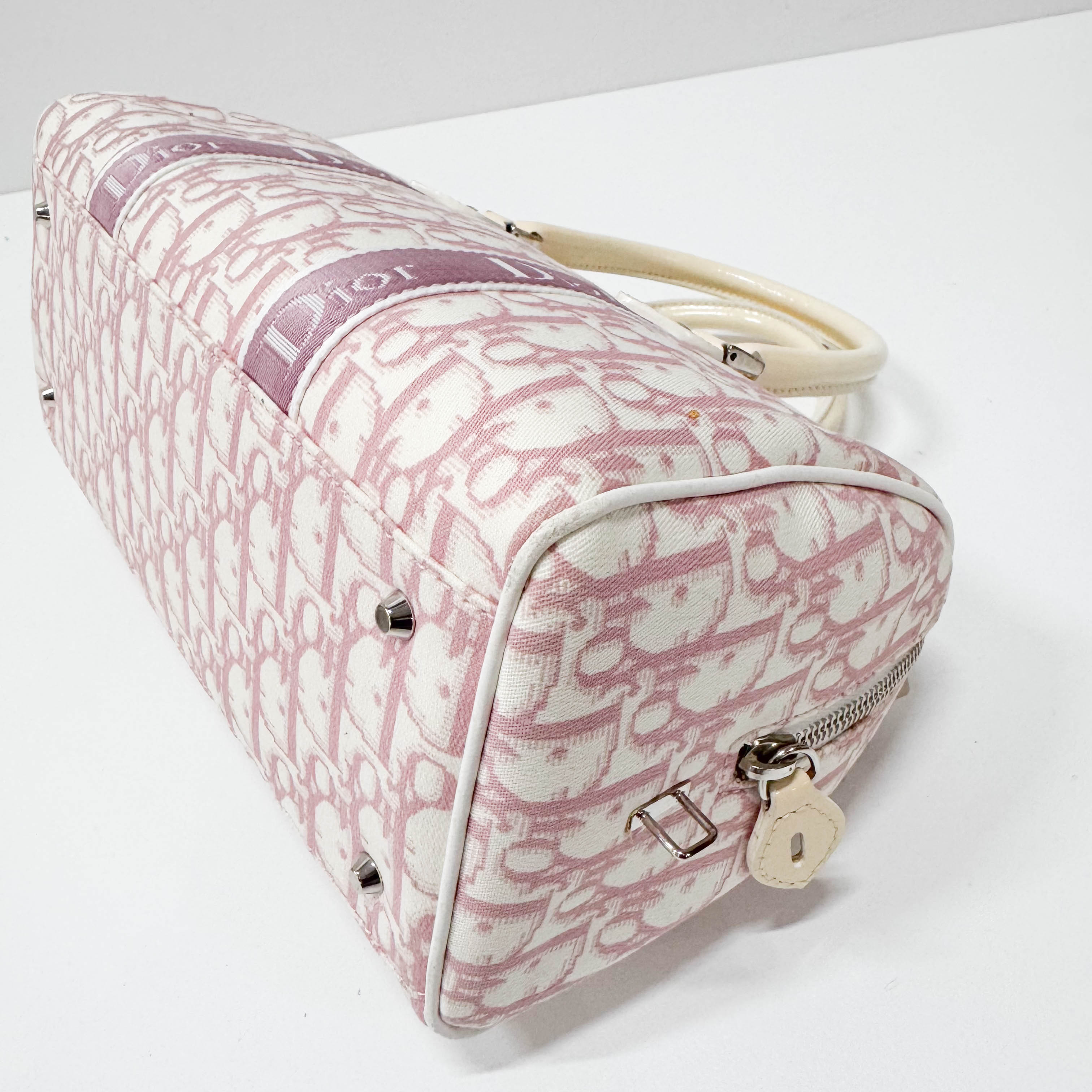 Trotter Boston Pink Canvas Handbag