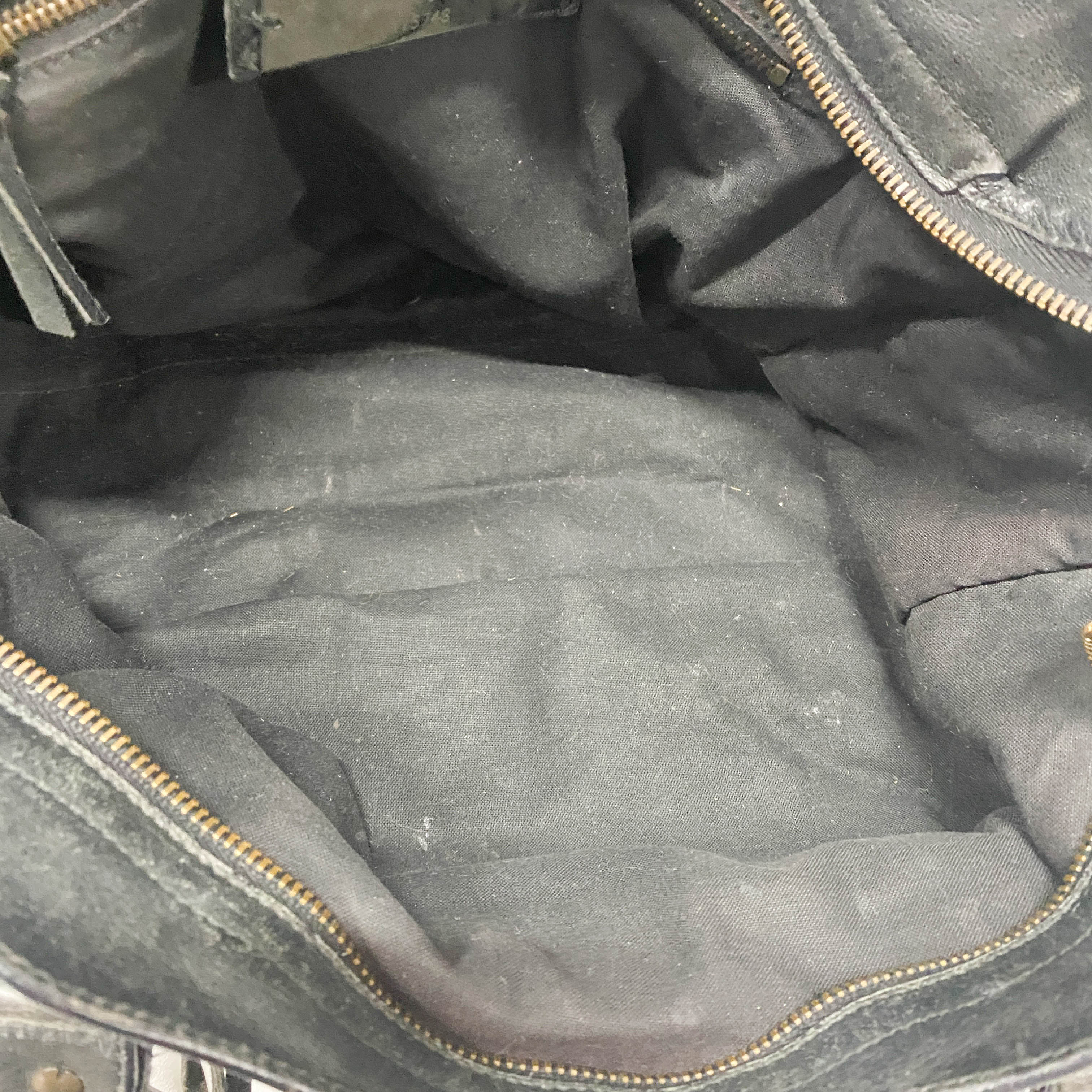 The City Black Leather Shoulder Bag