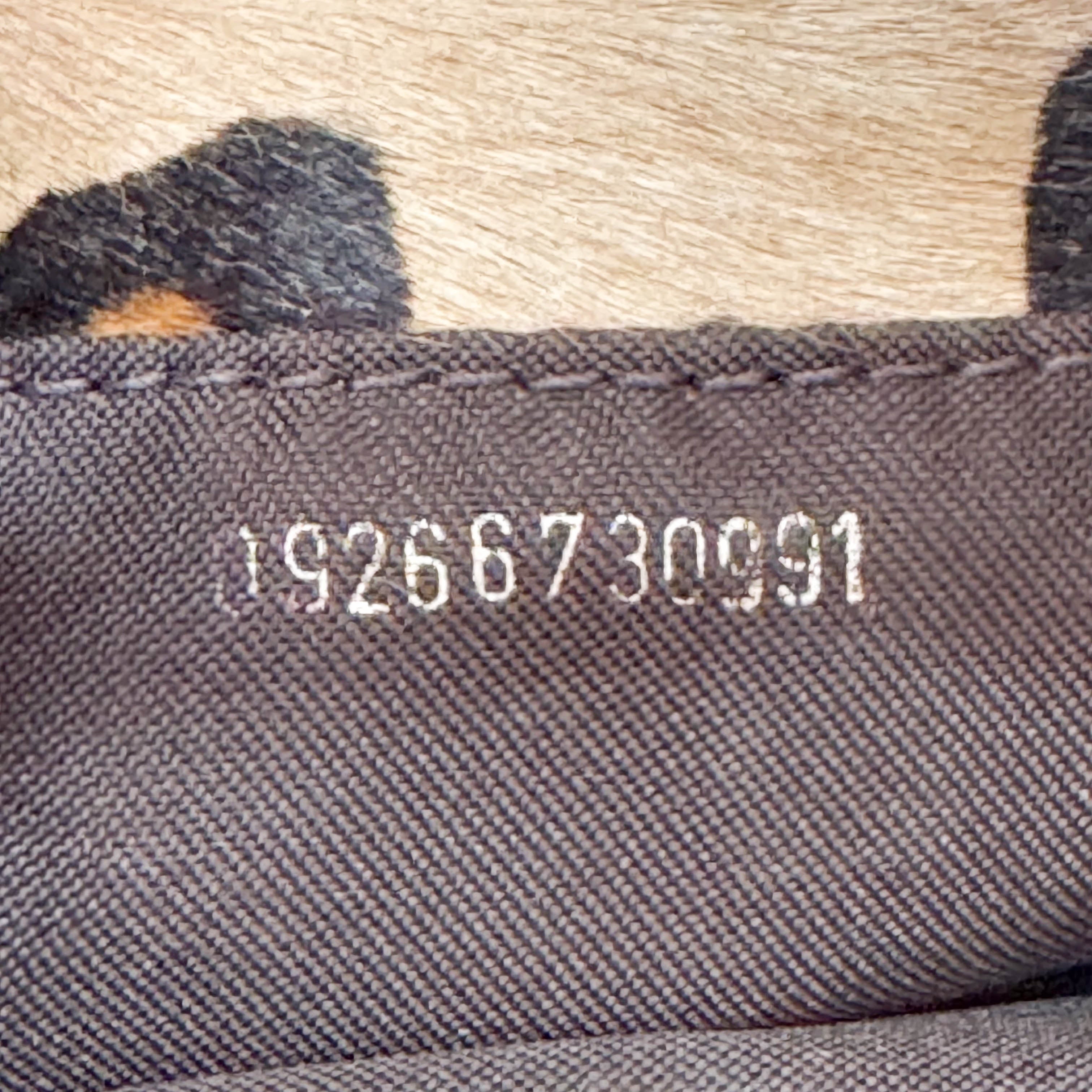 Mini Croissant Leopard Print Pony Hair Bag