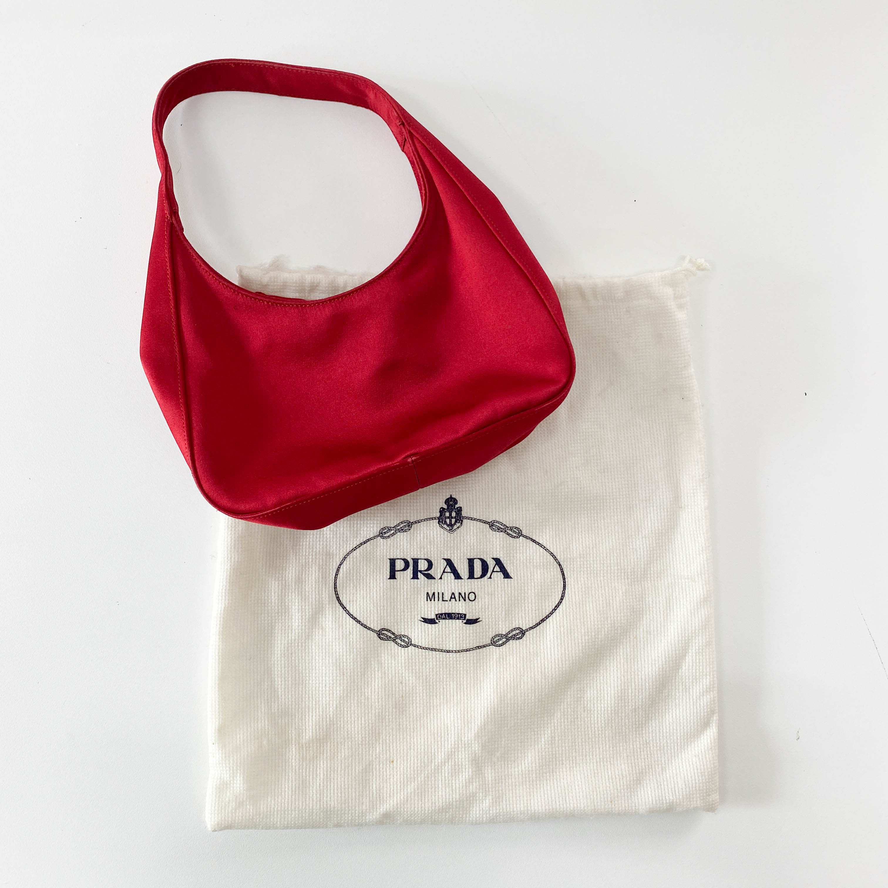 Prada Mini Satin Red Handbag