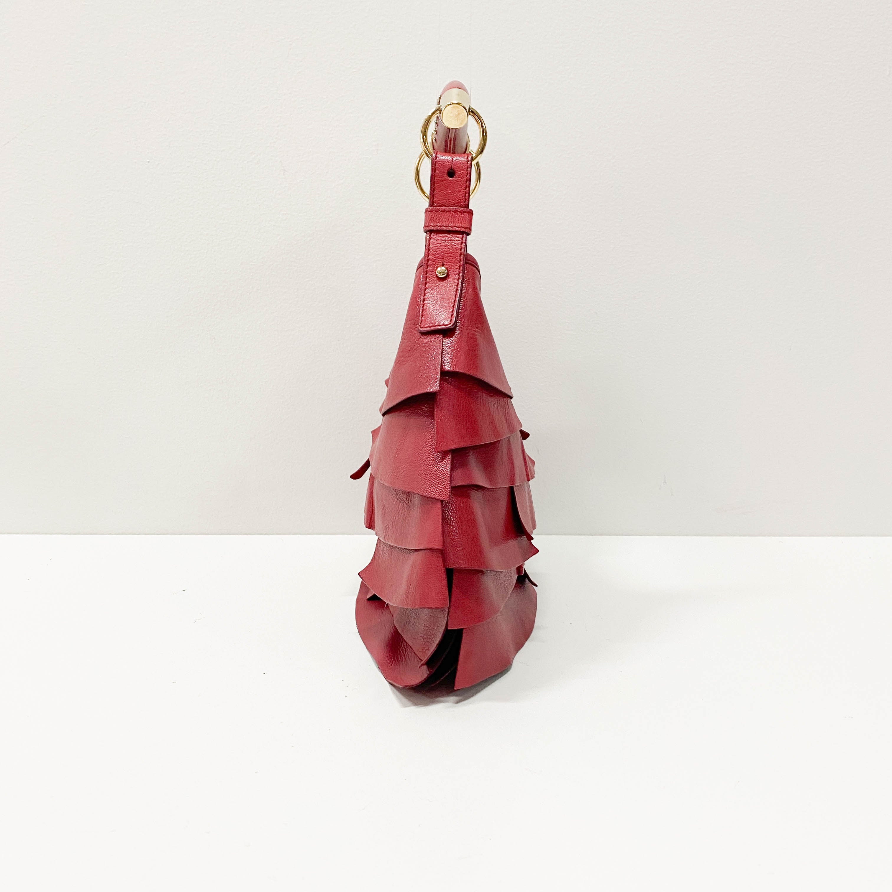 Tropez Mombasa Red Leather Shoulder Bag