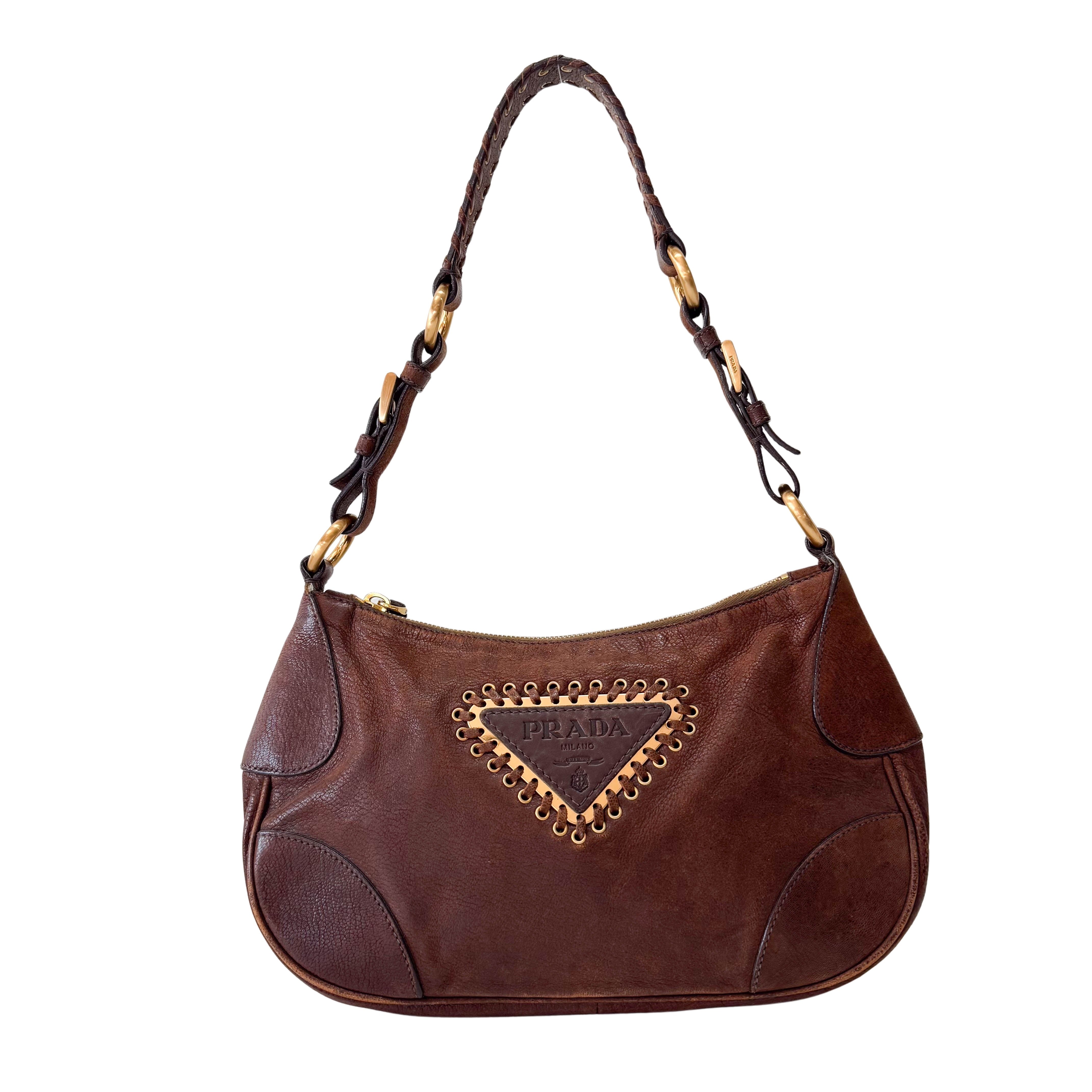 Brown Leather Shoulder Bag
