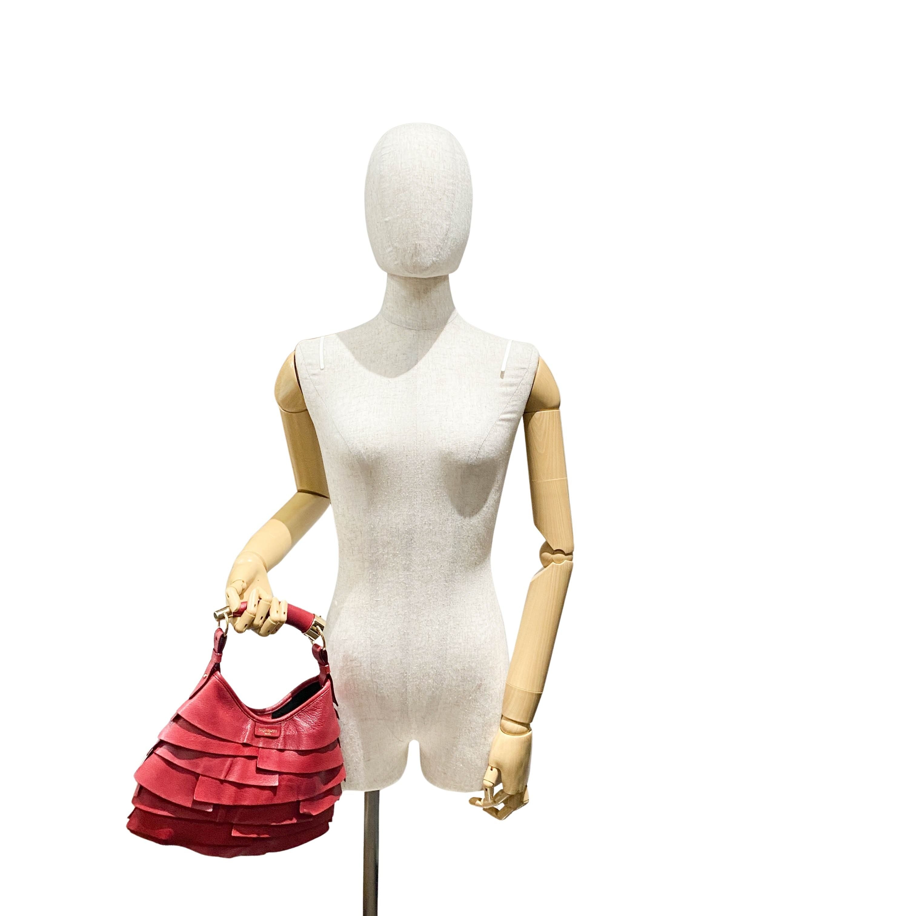 Tropez Mombasa Red Leather Shoulder Bag