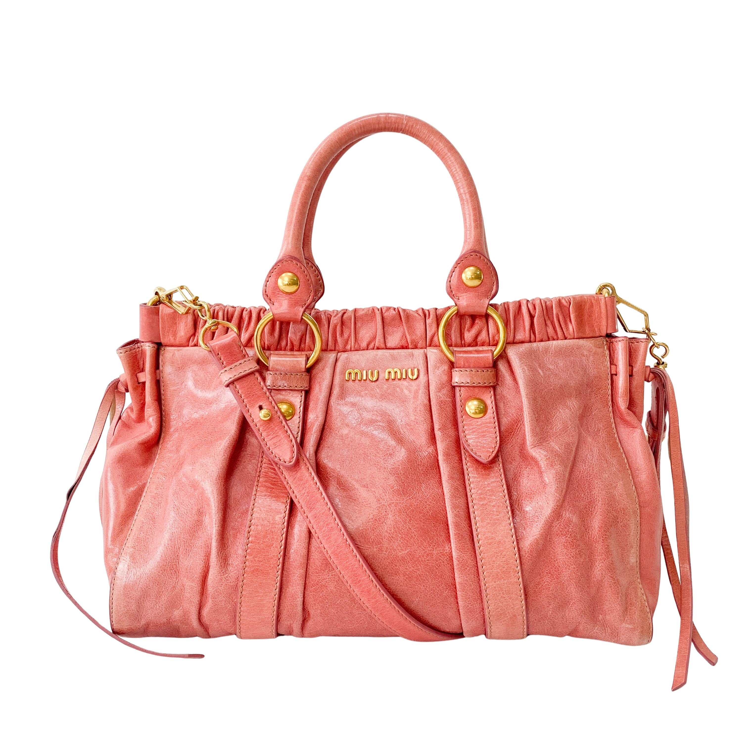 Vitello Pink Leather Bag
