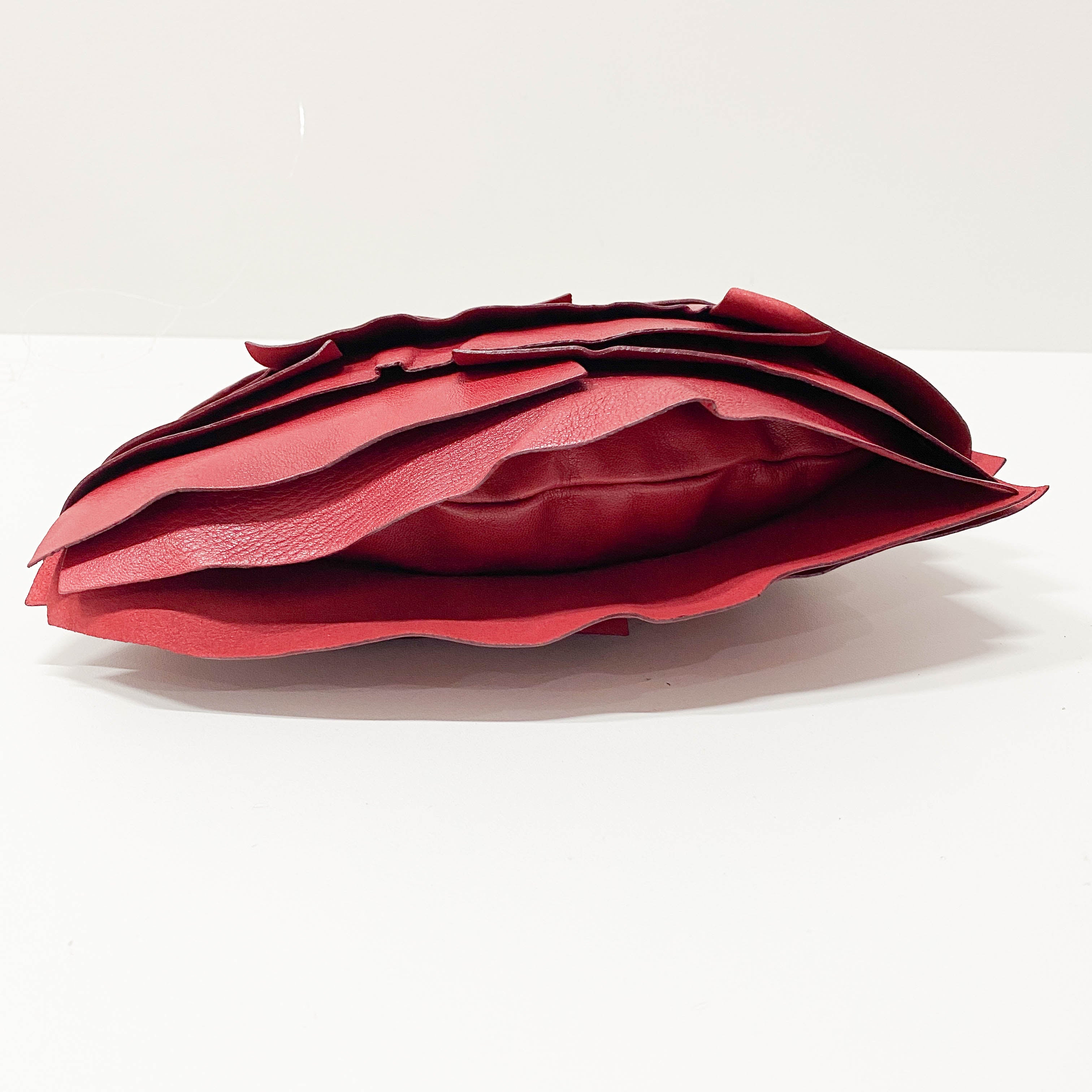 Tropez Mombasa Red Leather Shoulder Bag