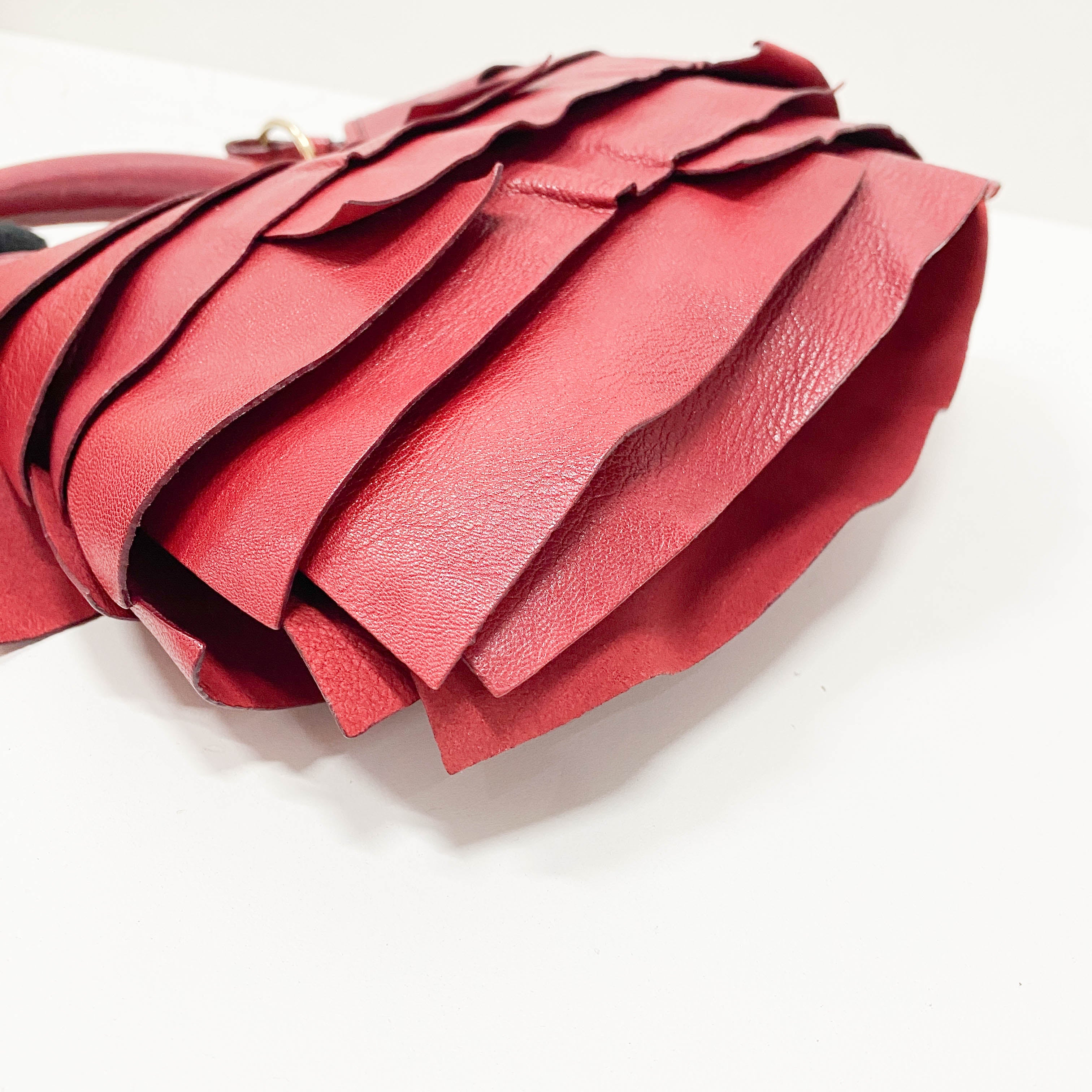 Tropez Mombasa Red Leather Shoulder Bag