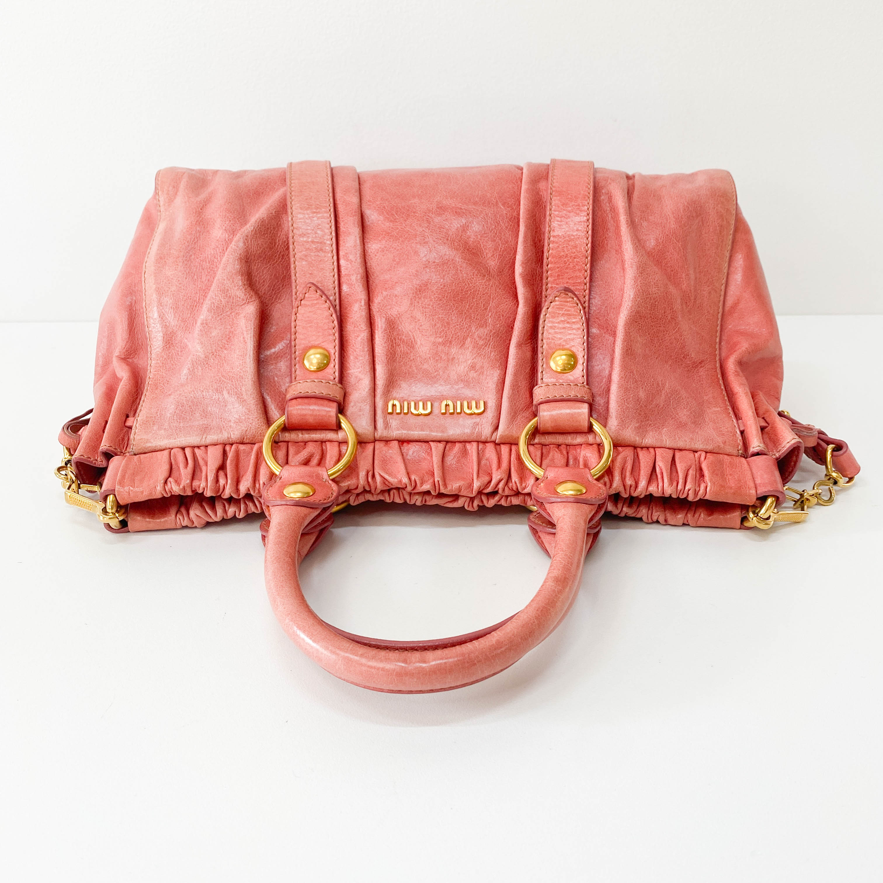 Vitello Pink Leather Bag