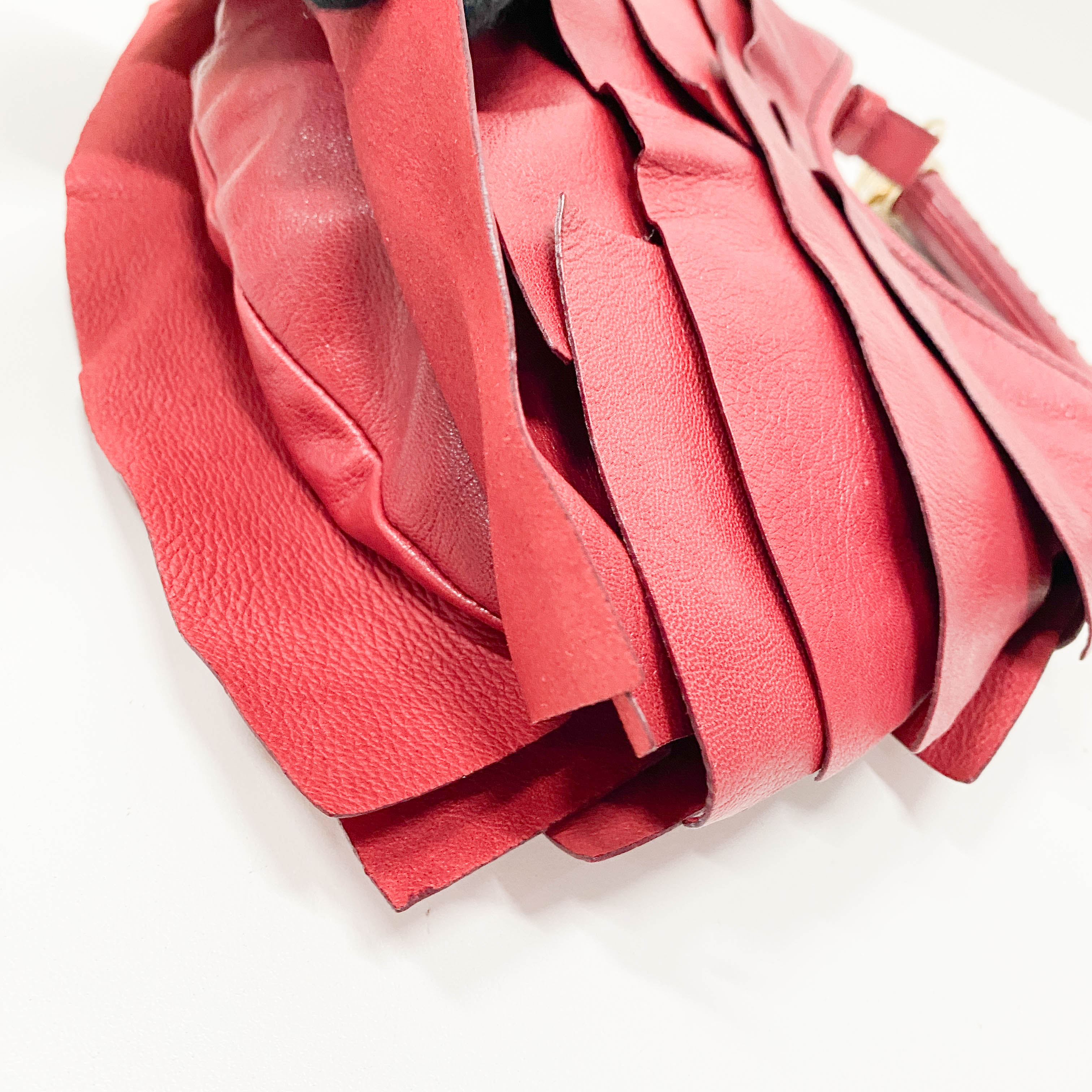 Tropez Mombasa Red Leather Shoulder Bag