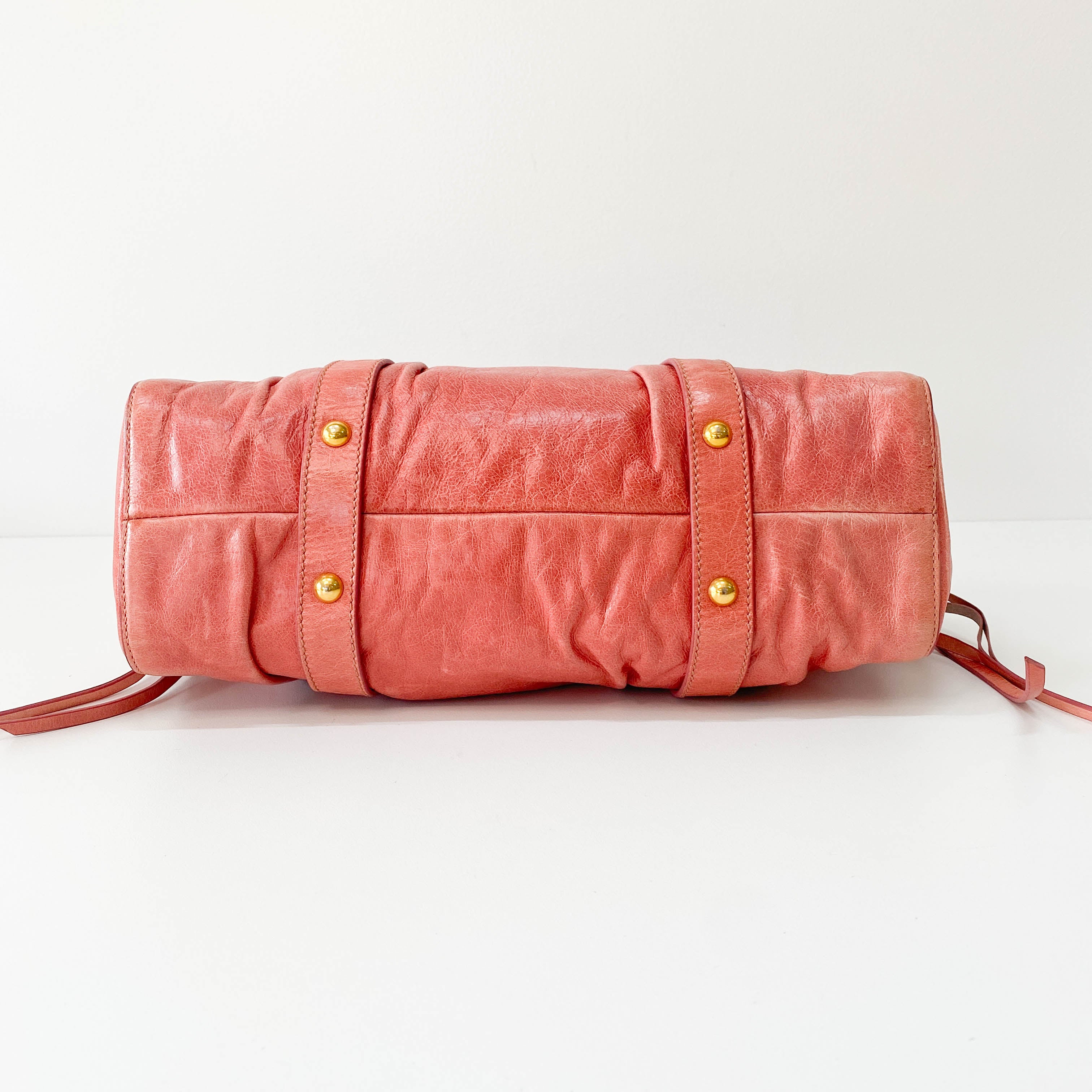 Vitello Pink Leather Bag