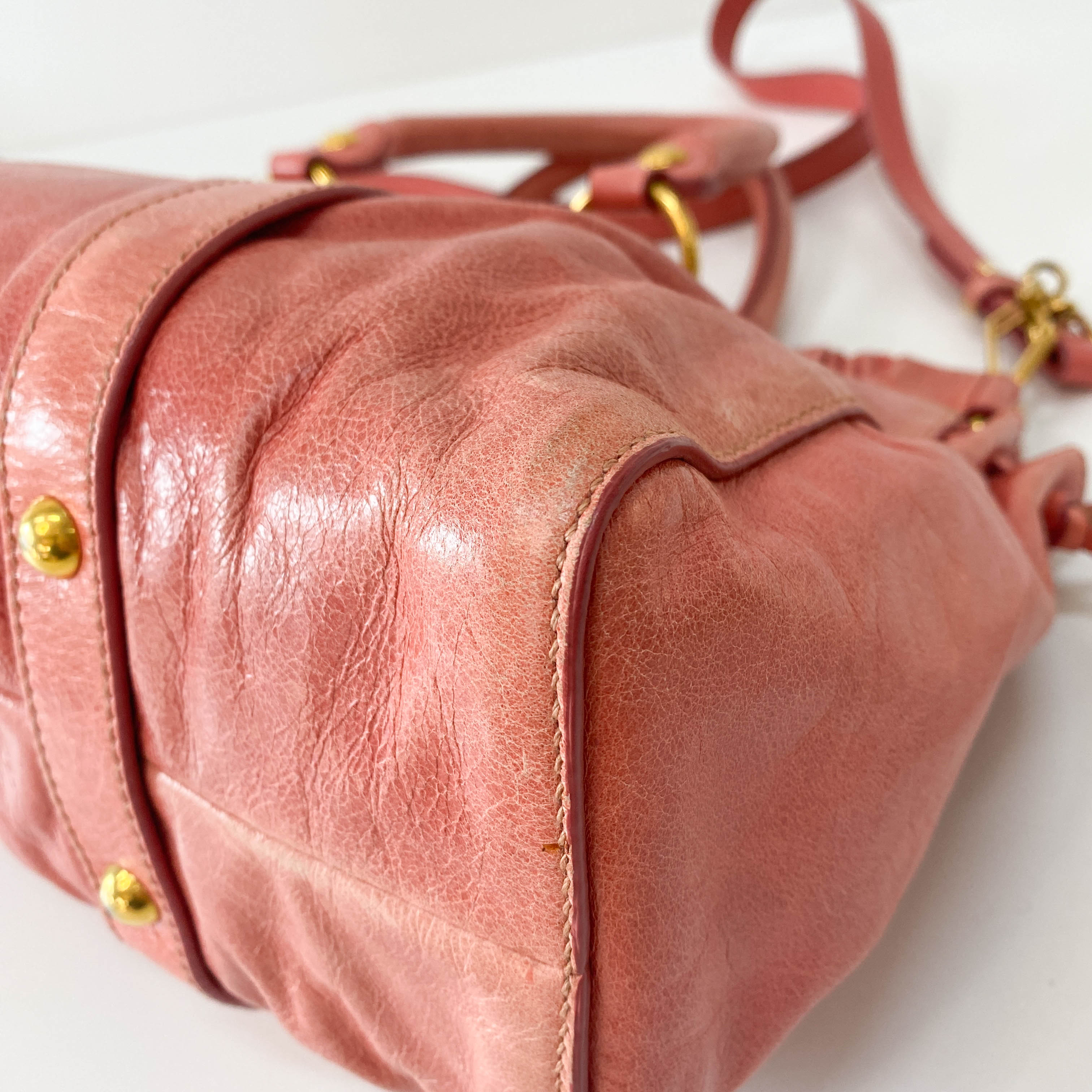 Vitello Pink Leather Bag