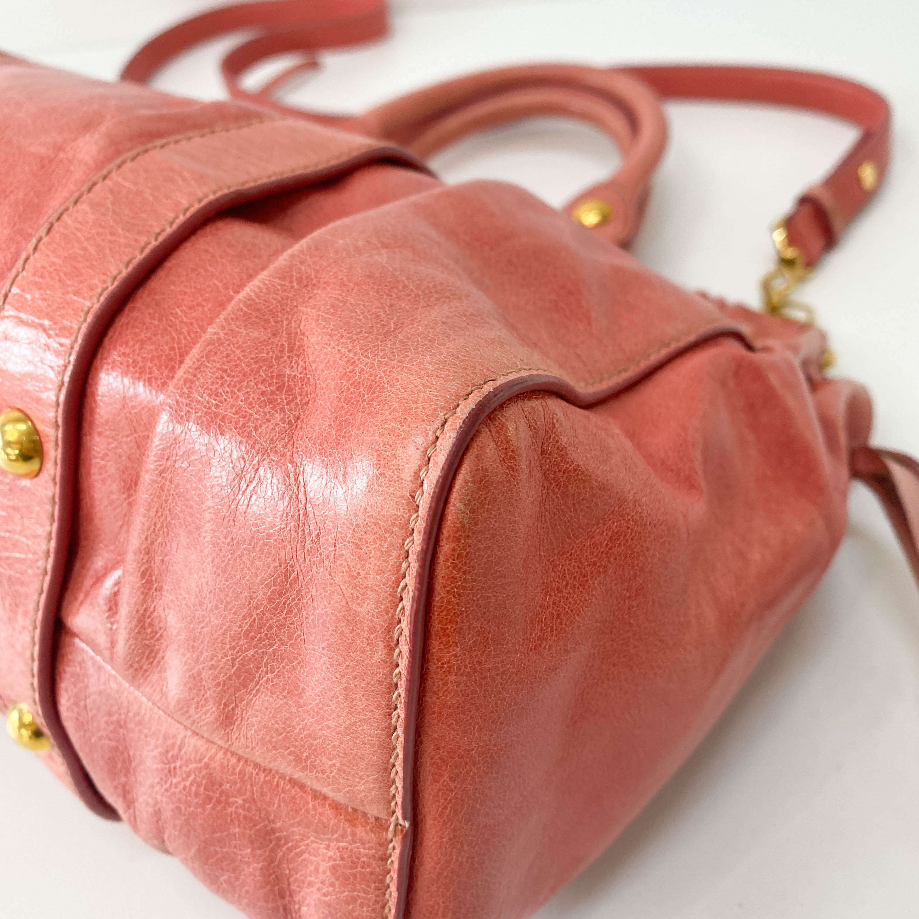 Vitello Pink Leather Bag