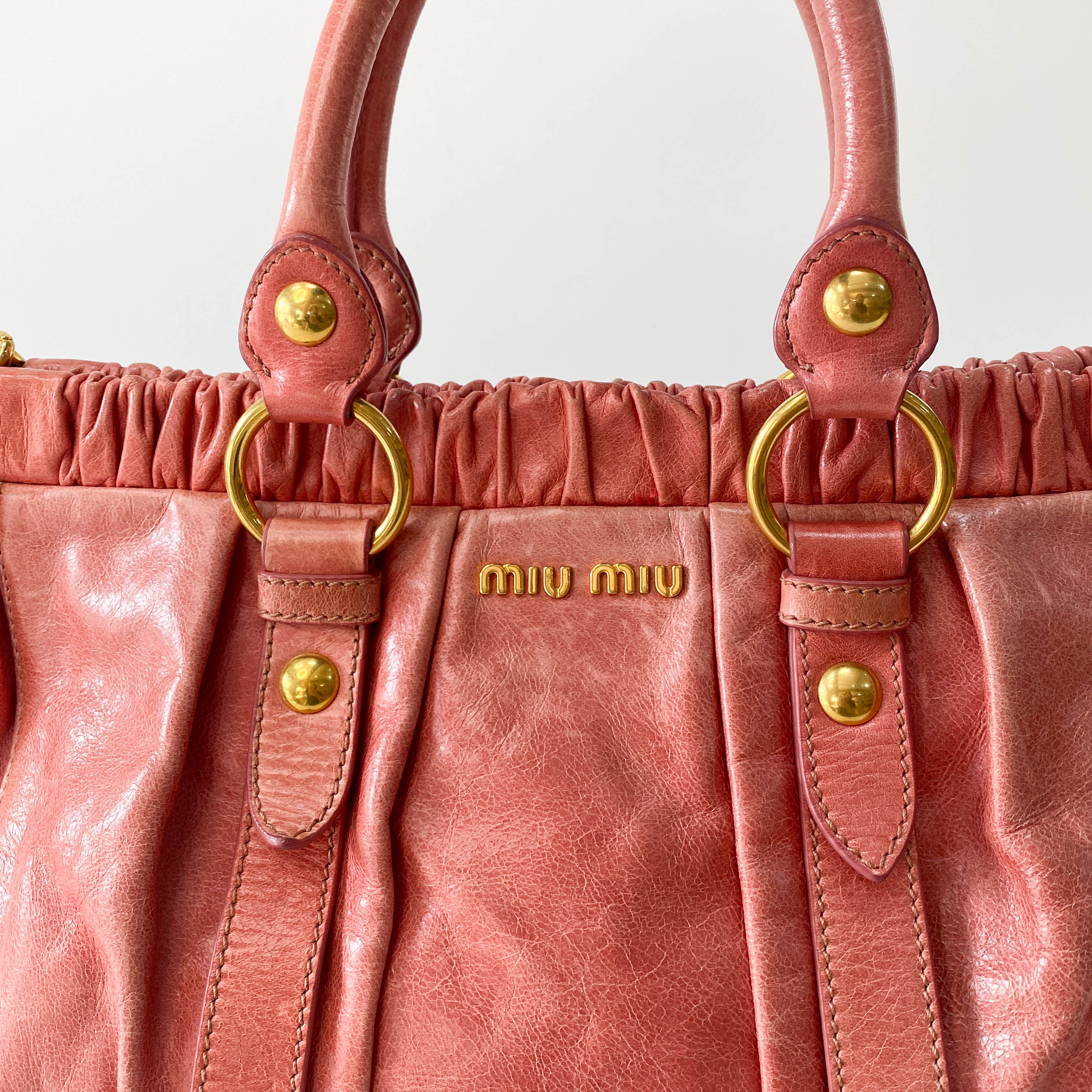 Vitello Pink Leather Bag
