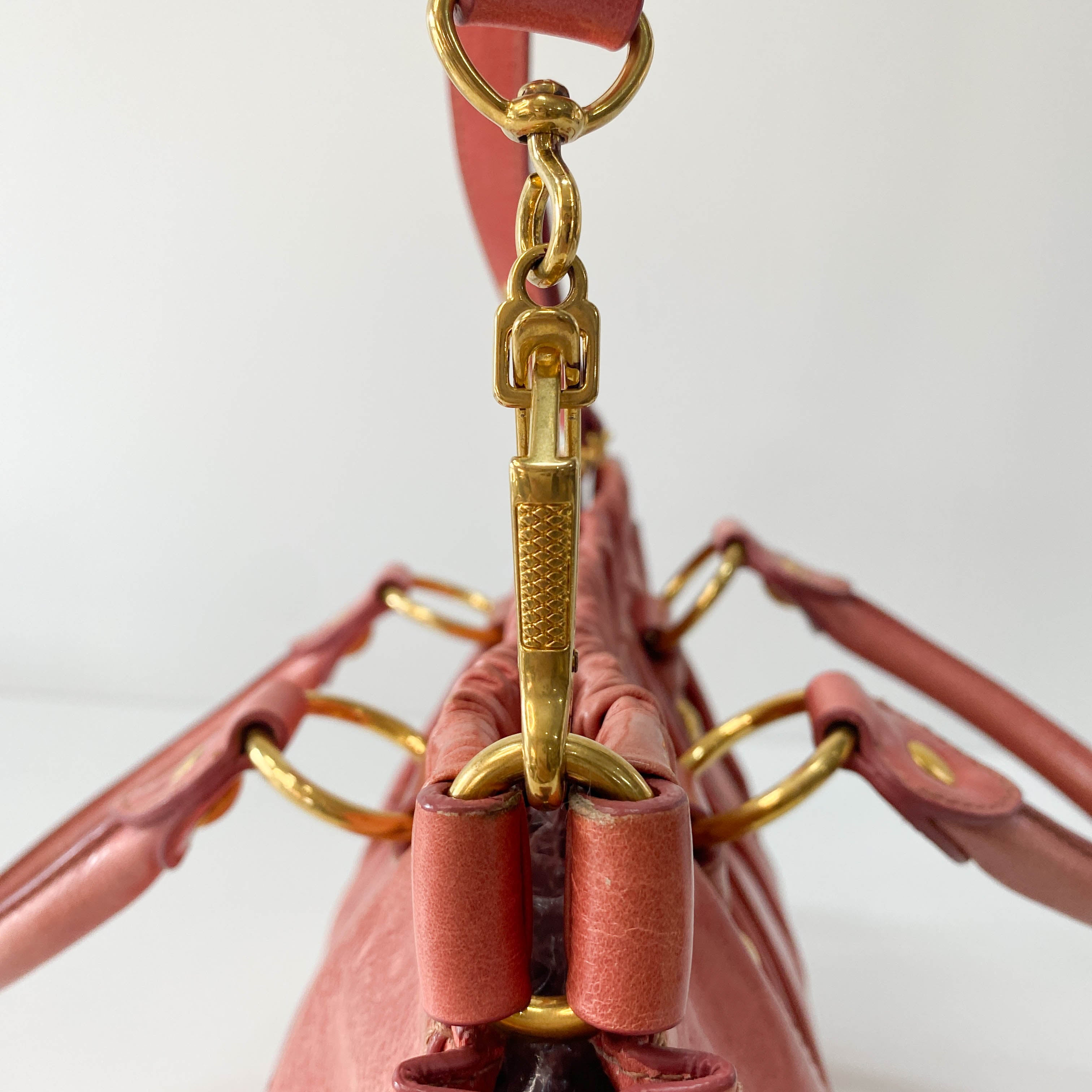 Vitello Pink Leather Bag