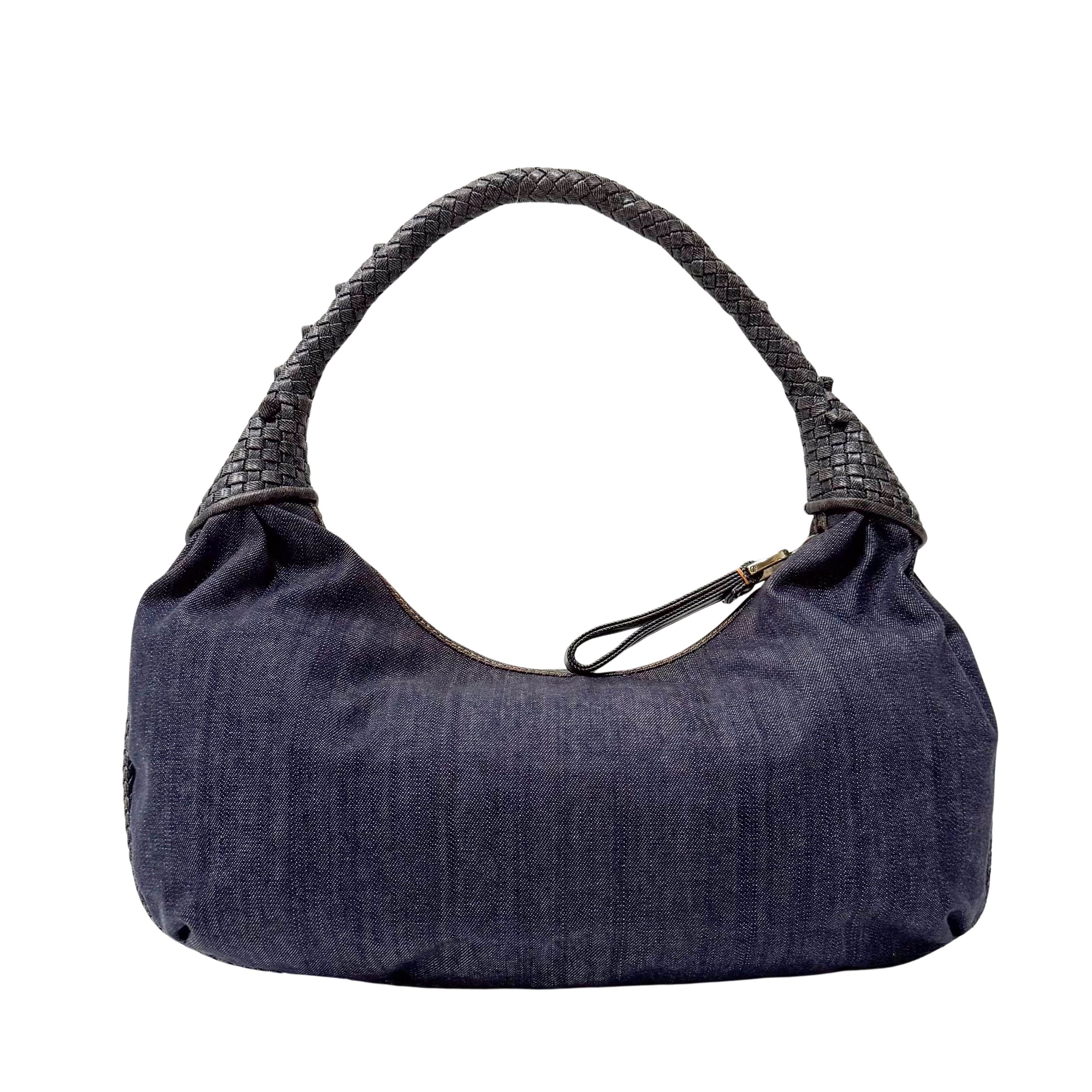 Spy Blue Denim Shoulder Bag