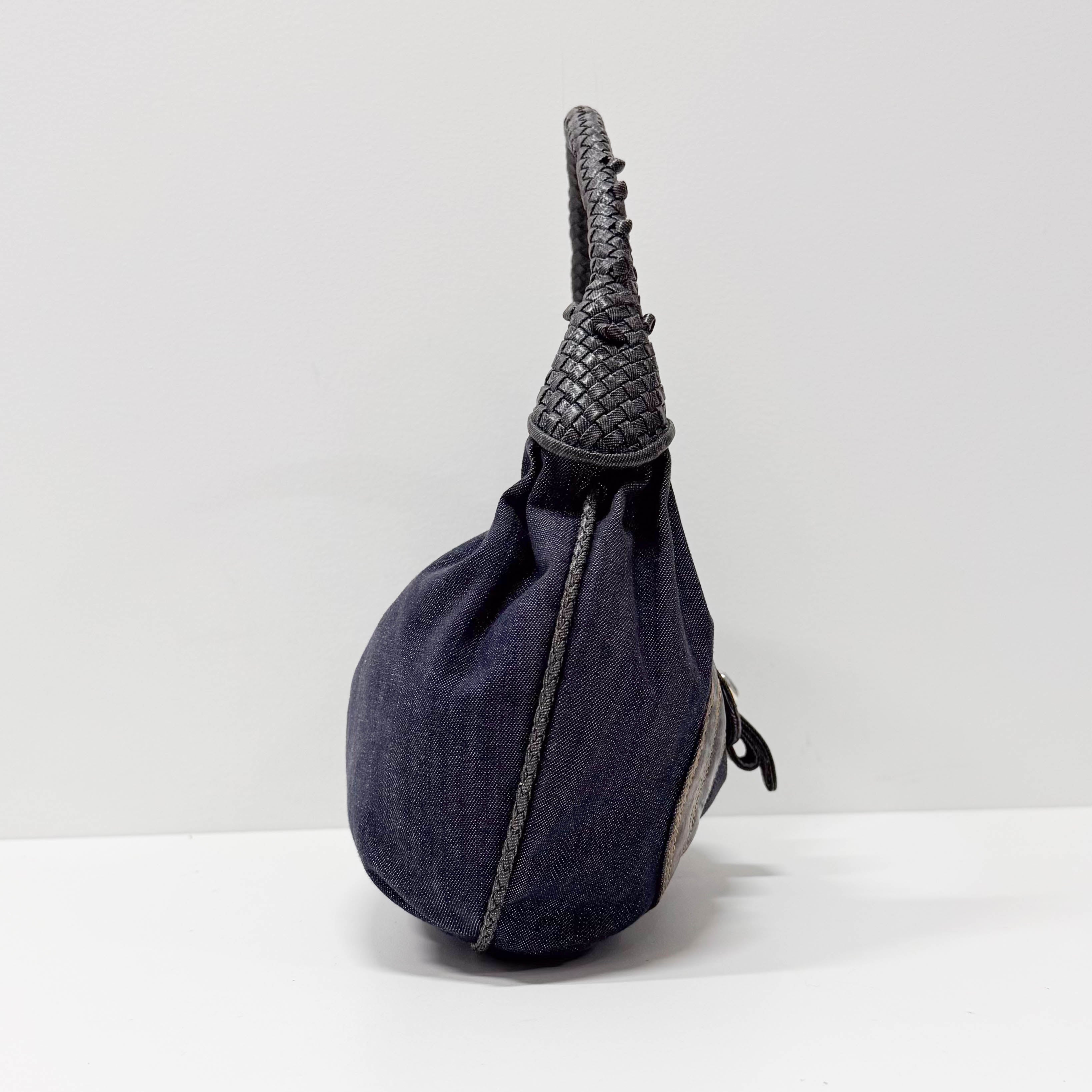 Spy Blue Denim Shoulder Bag