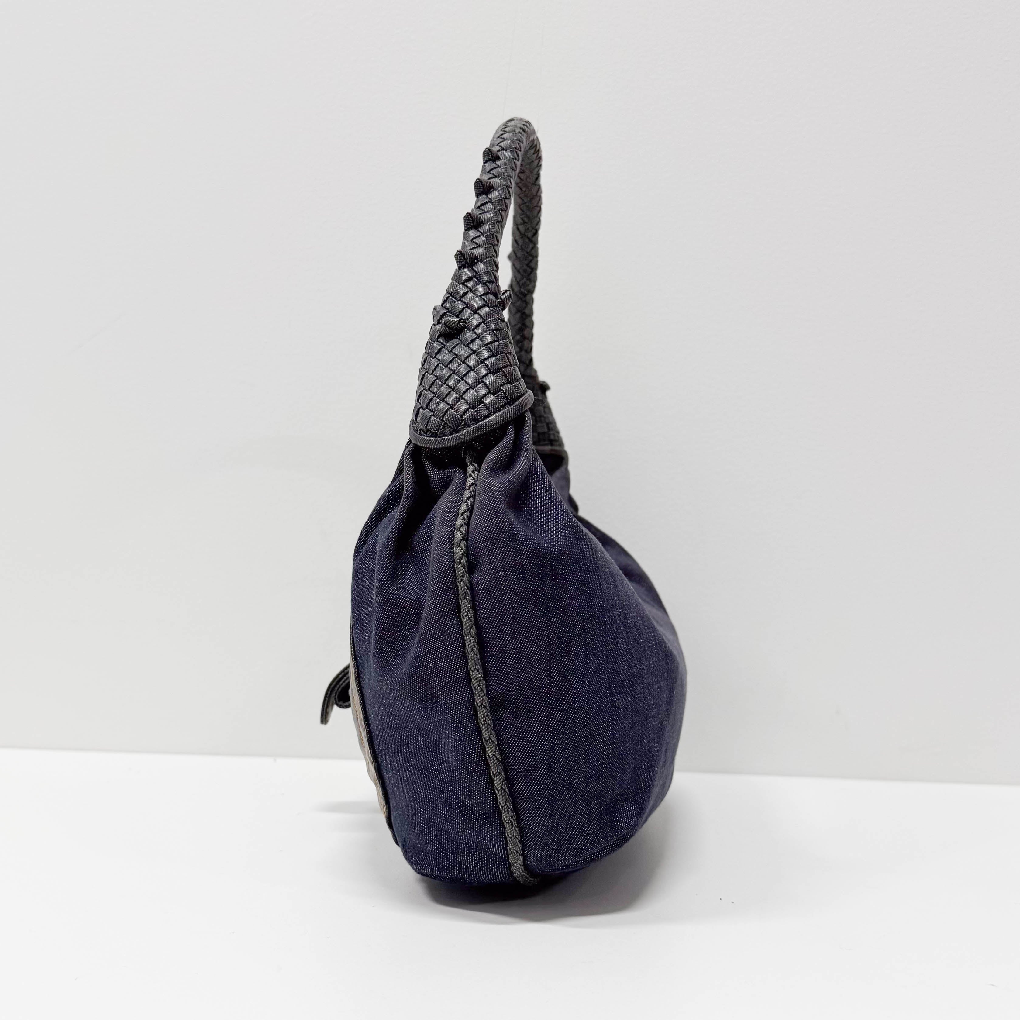 Spy Blue Denim Shoulder Bag