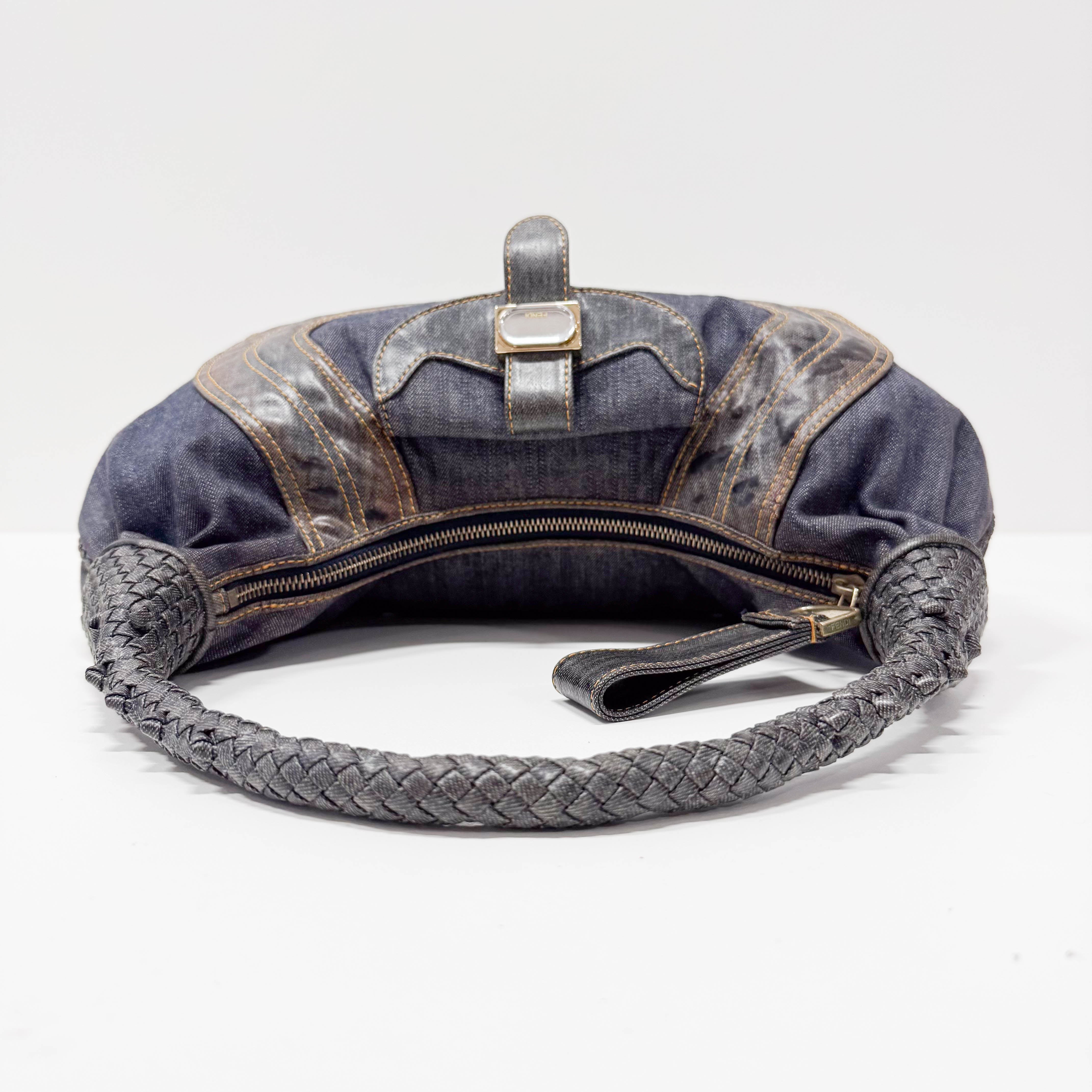 Spy Blue Denim Shoulder Bag