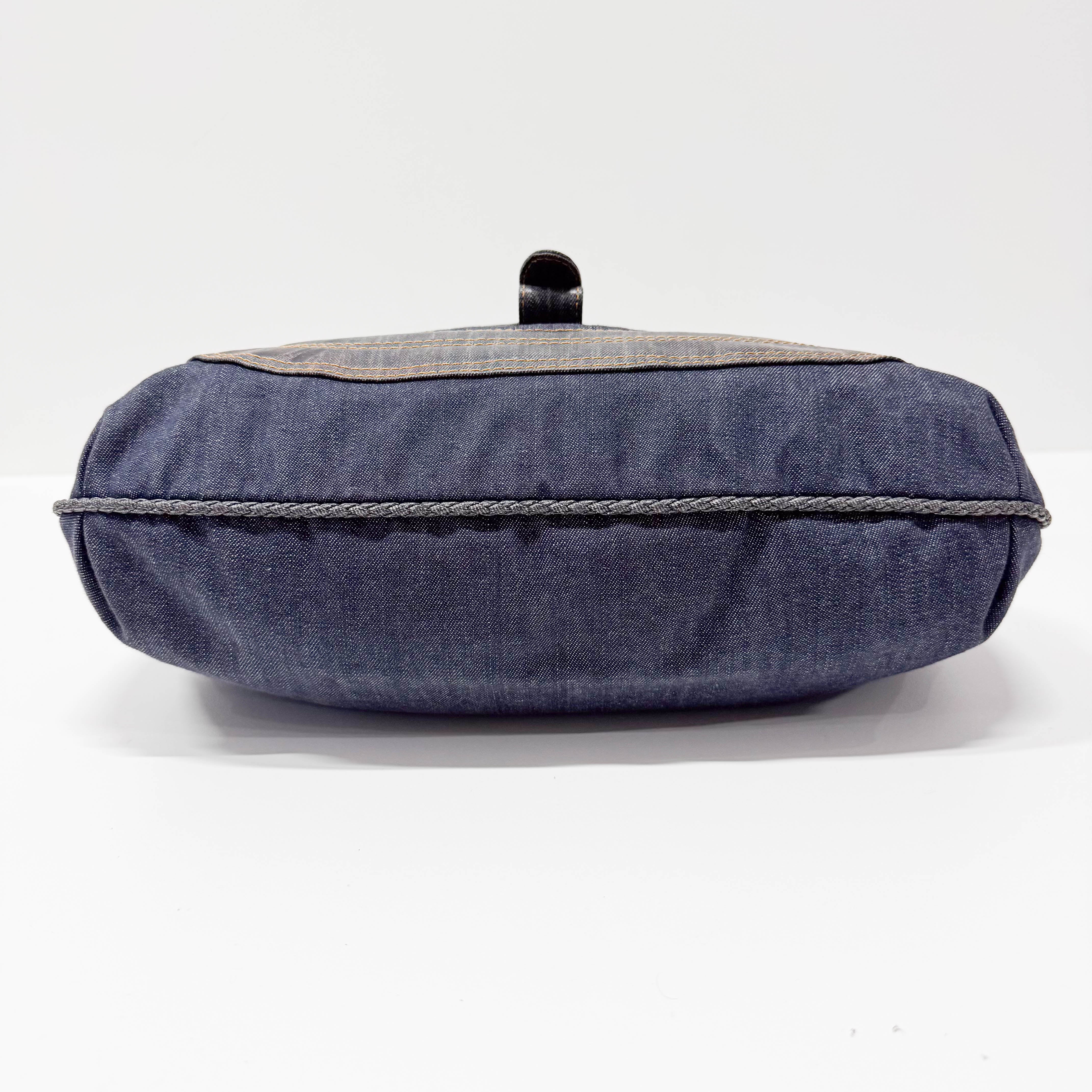 Spy Blue Denim Shoulder Bag