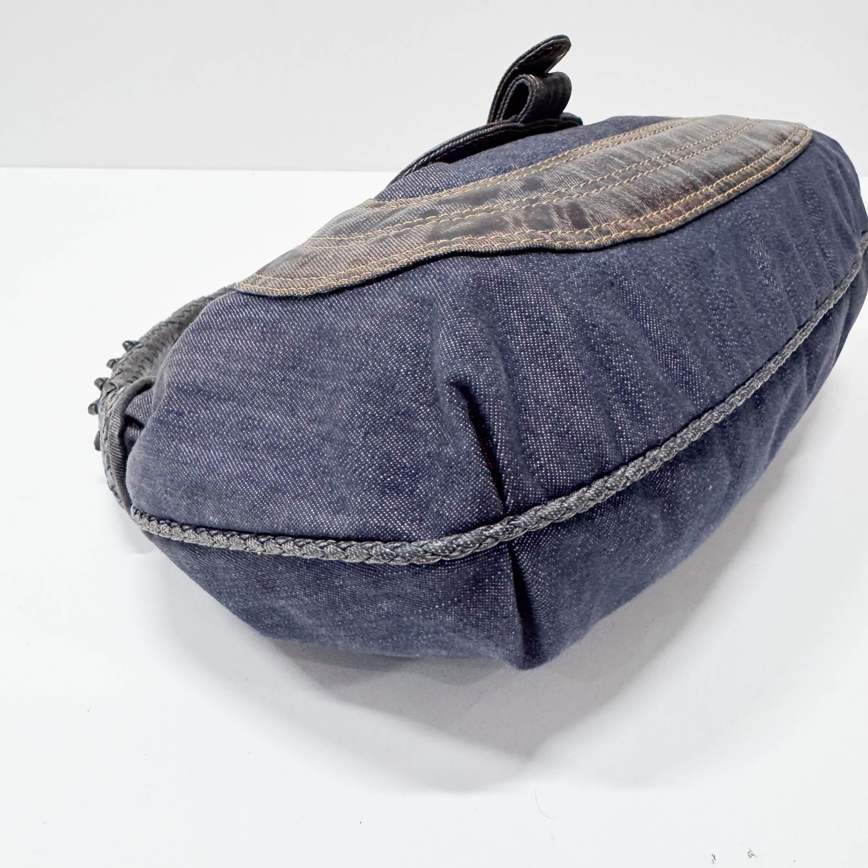 Spy Blue Denim Shoulder Bag