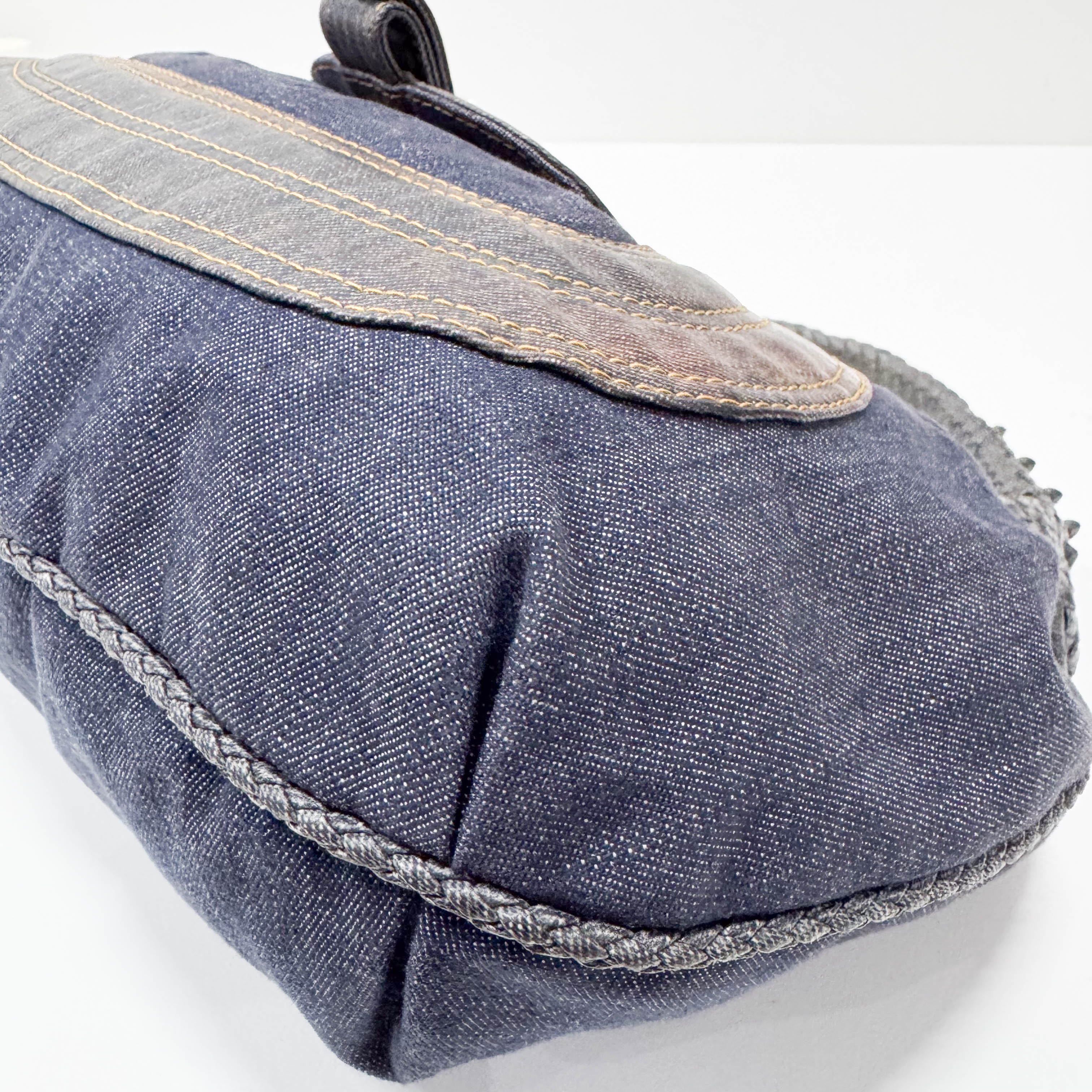Spy Blue Denim Shoulder Bag