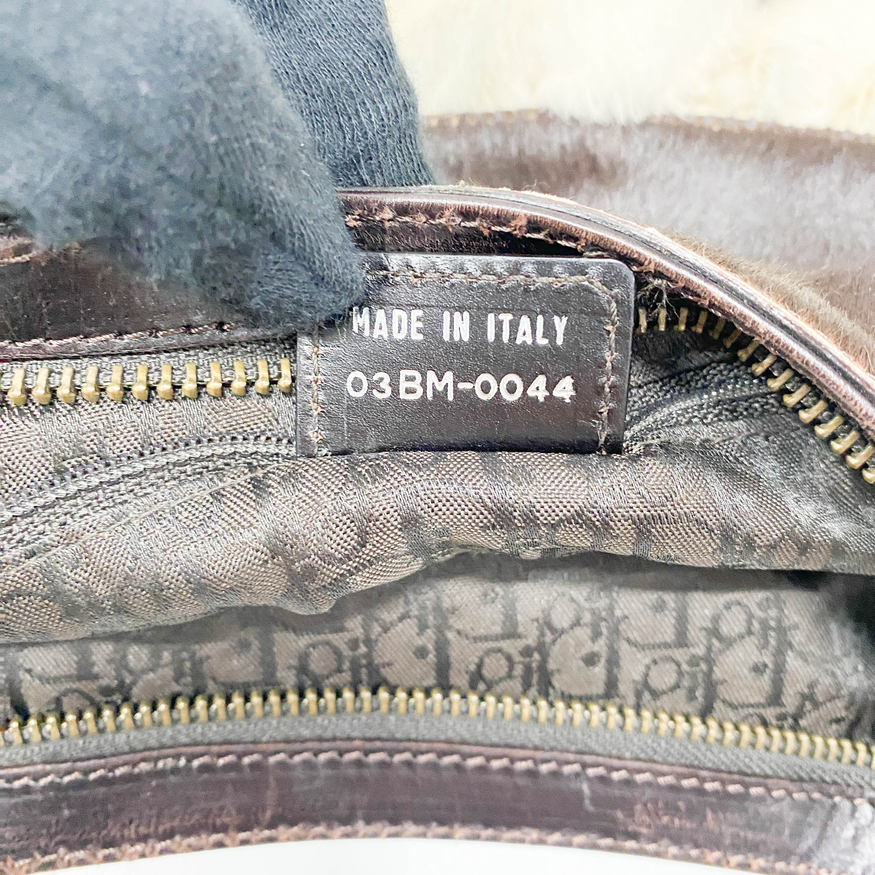 White & Black Cow Print Pony Hair Shoulder Bag