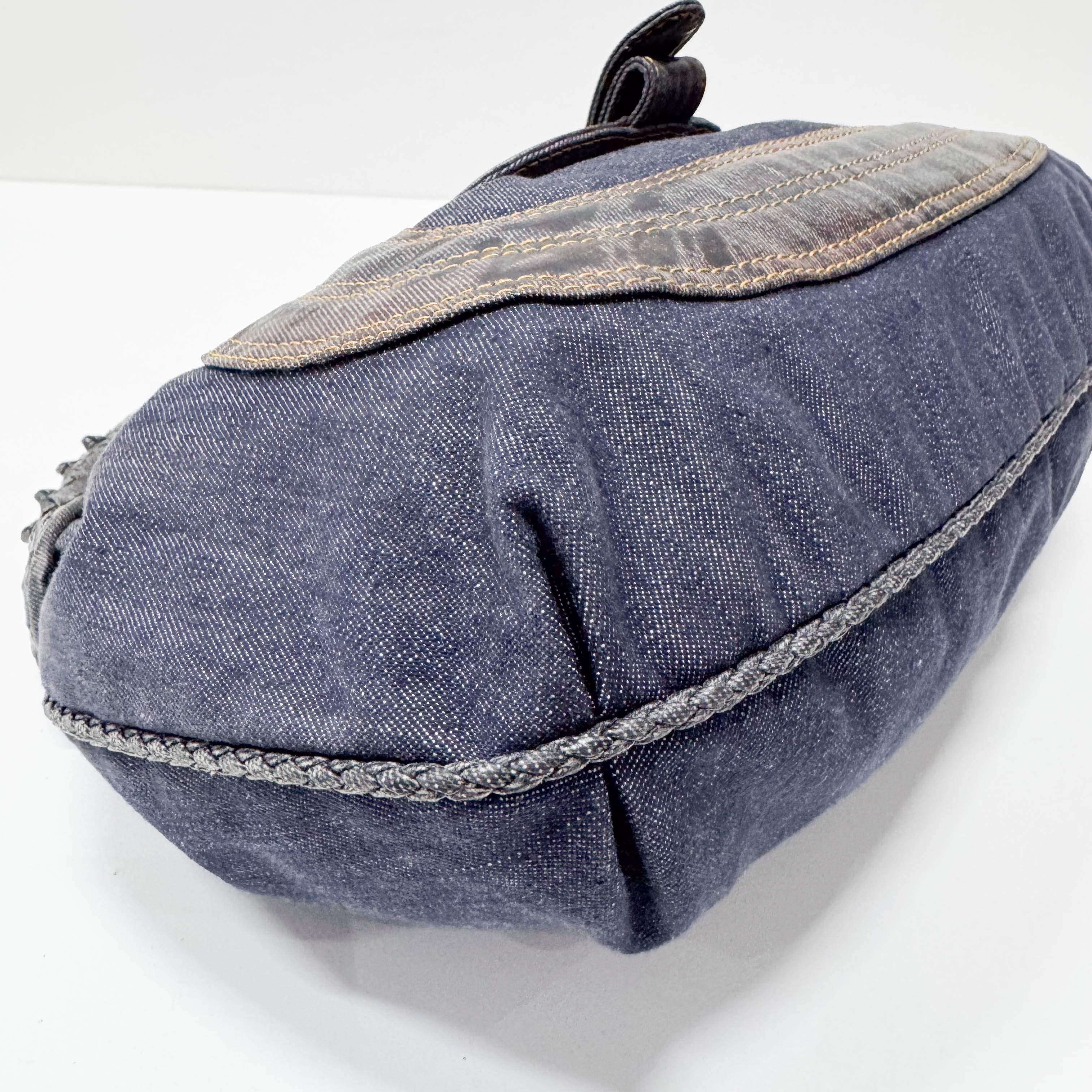 Spy Blue Denim Shoulder Bag