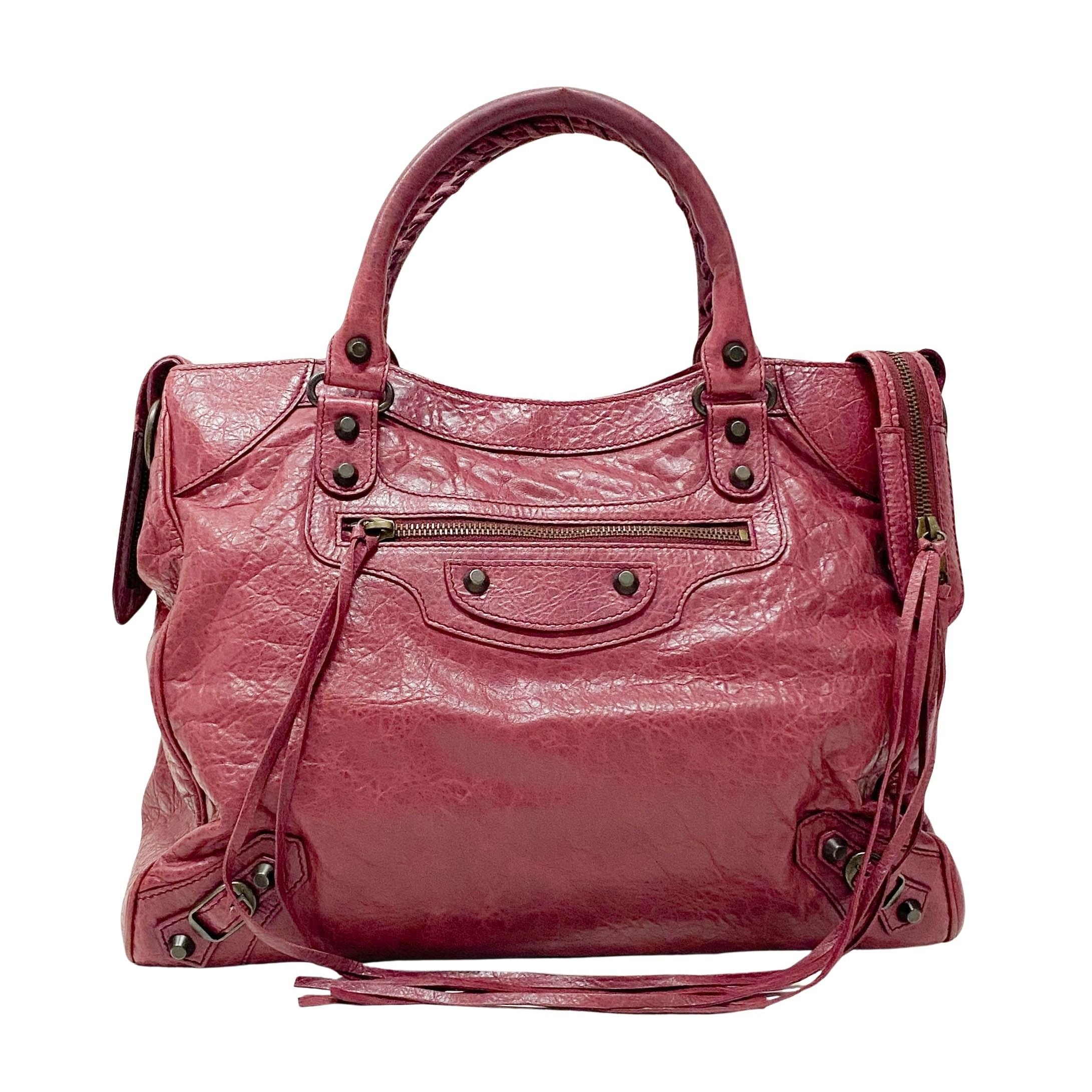 Classic Velo Maroon Leather Shoulder Bag