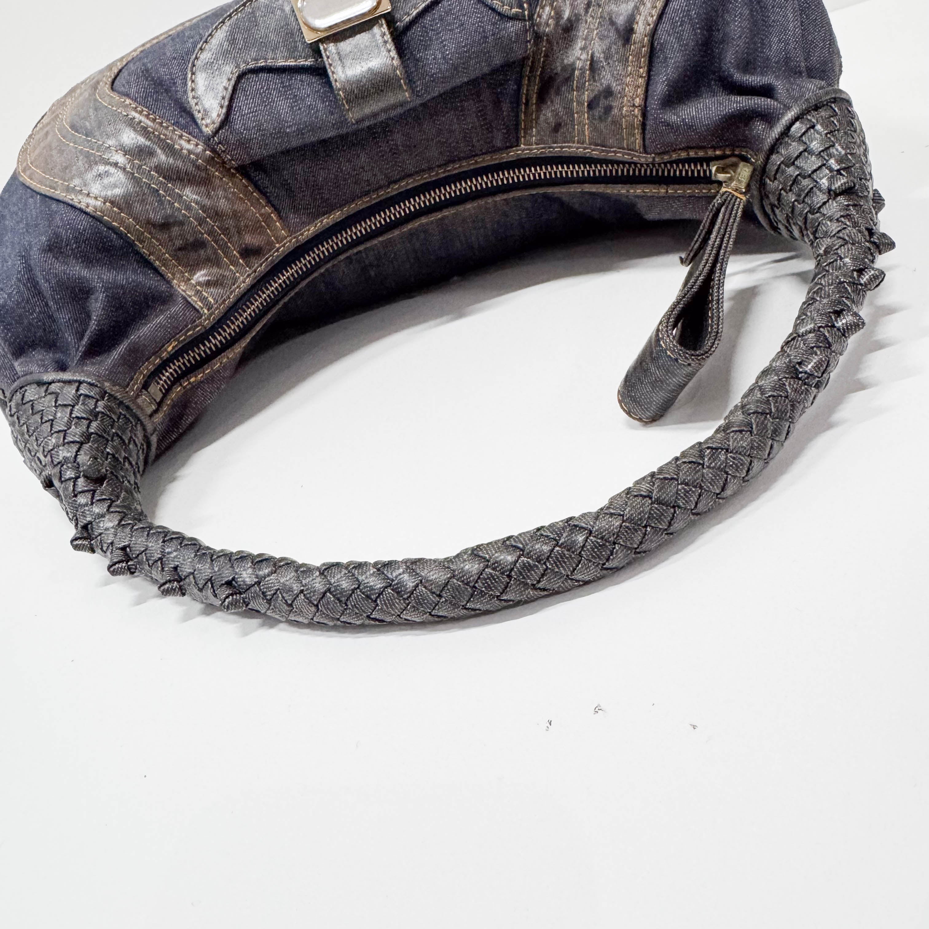 Spy Blue Denim Shoulder Bag