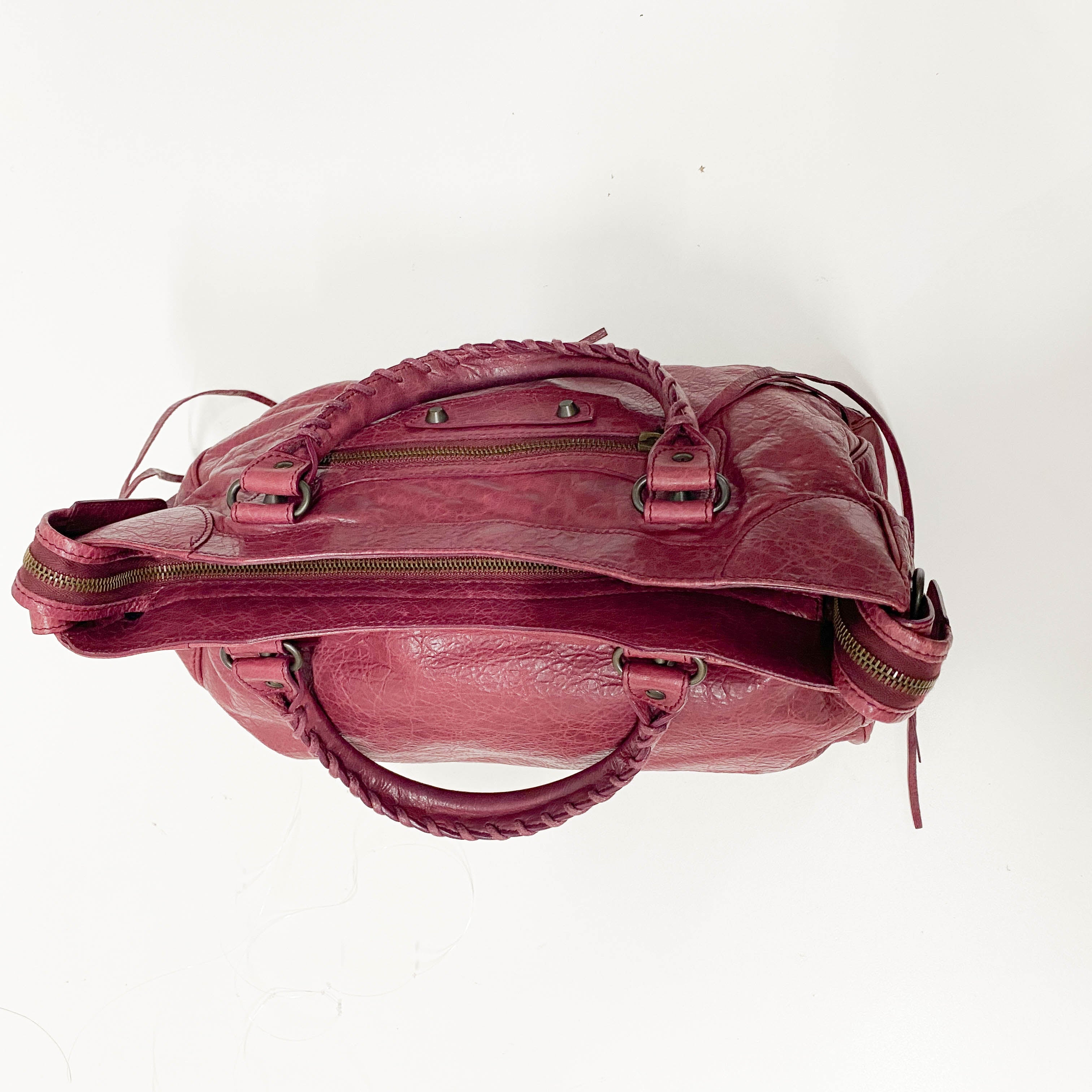 Classic Velo Maroon Leather Shoulder Bag