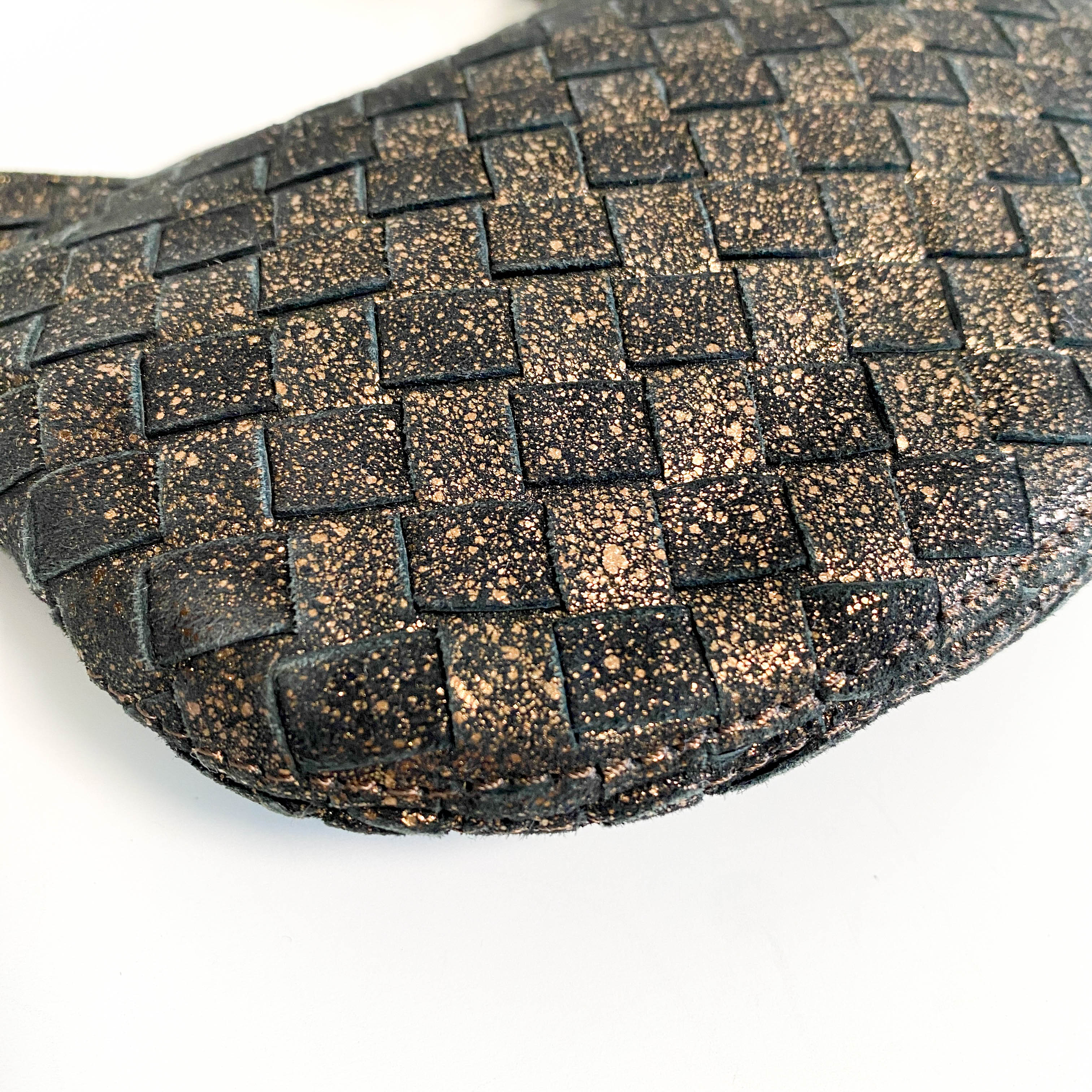 Intrecciato Black Golld  Mini Handbag