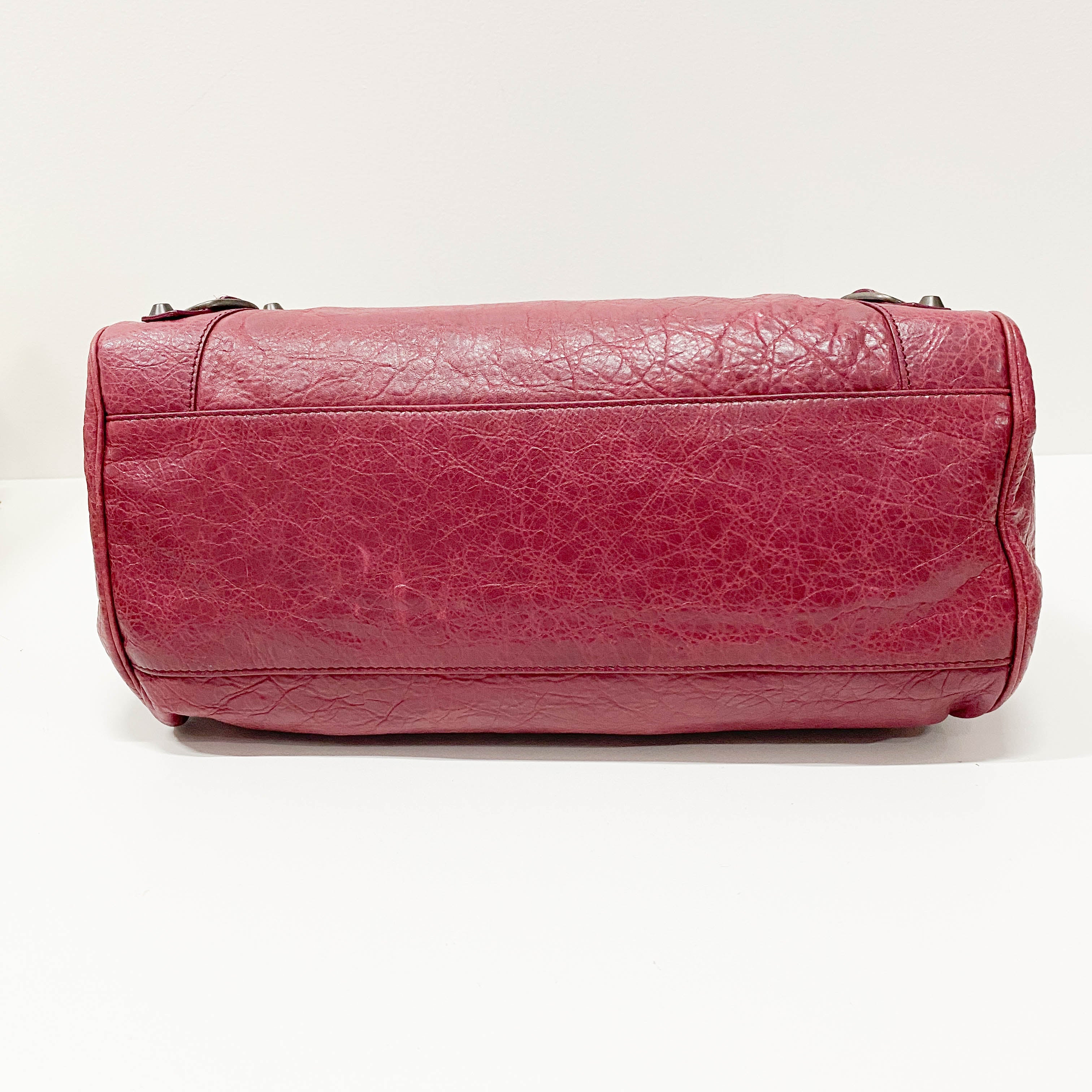 Classic Velo Maroon Leather Shoulder Bag