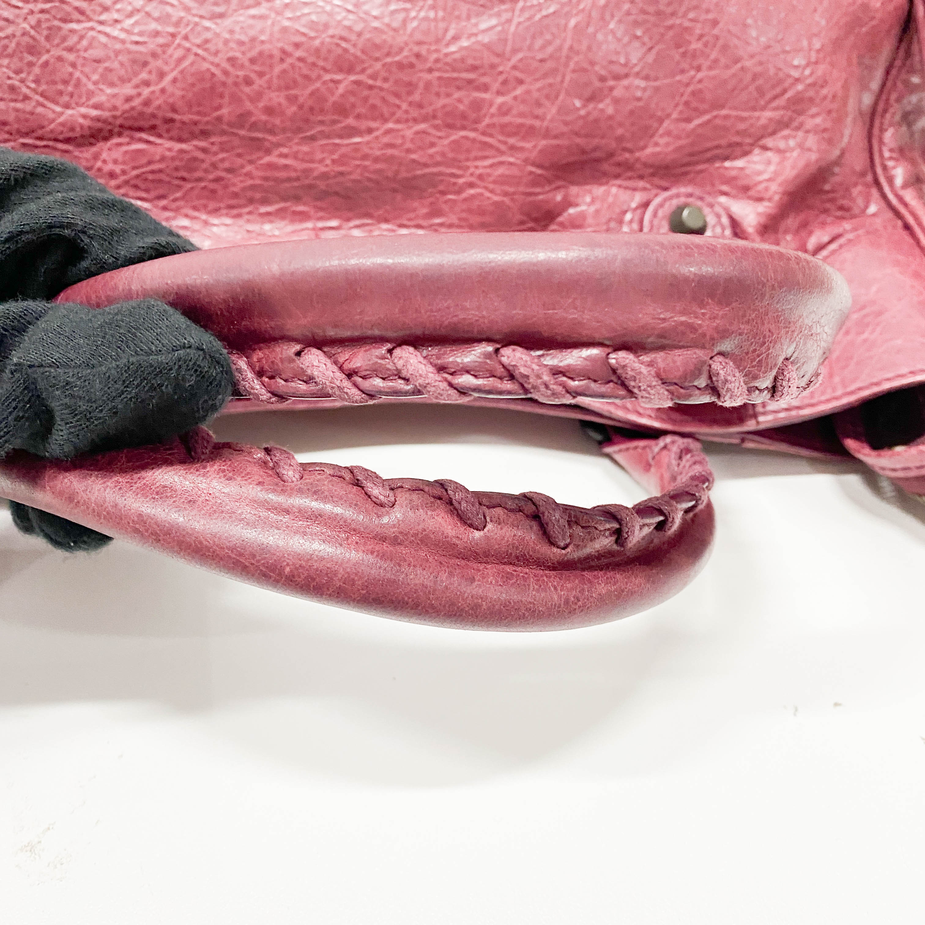 Classic Velo Maroon Leather Shoulder Bag