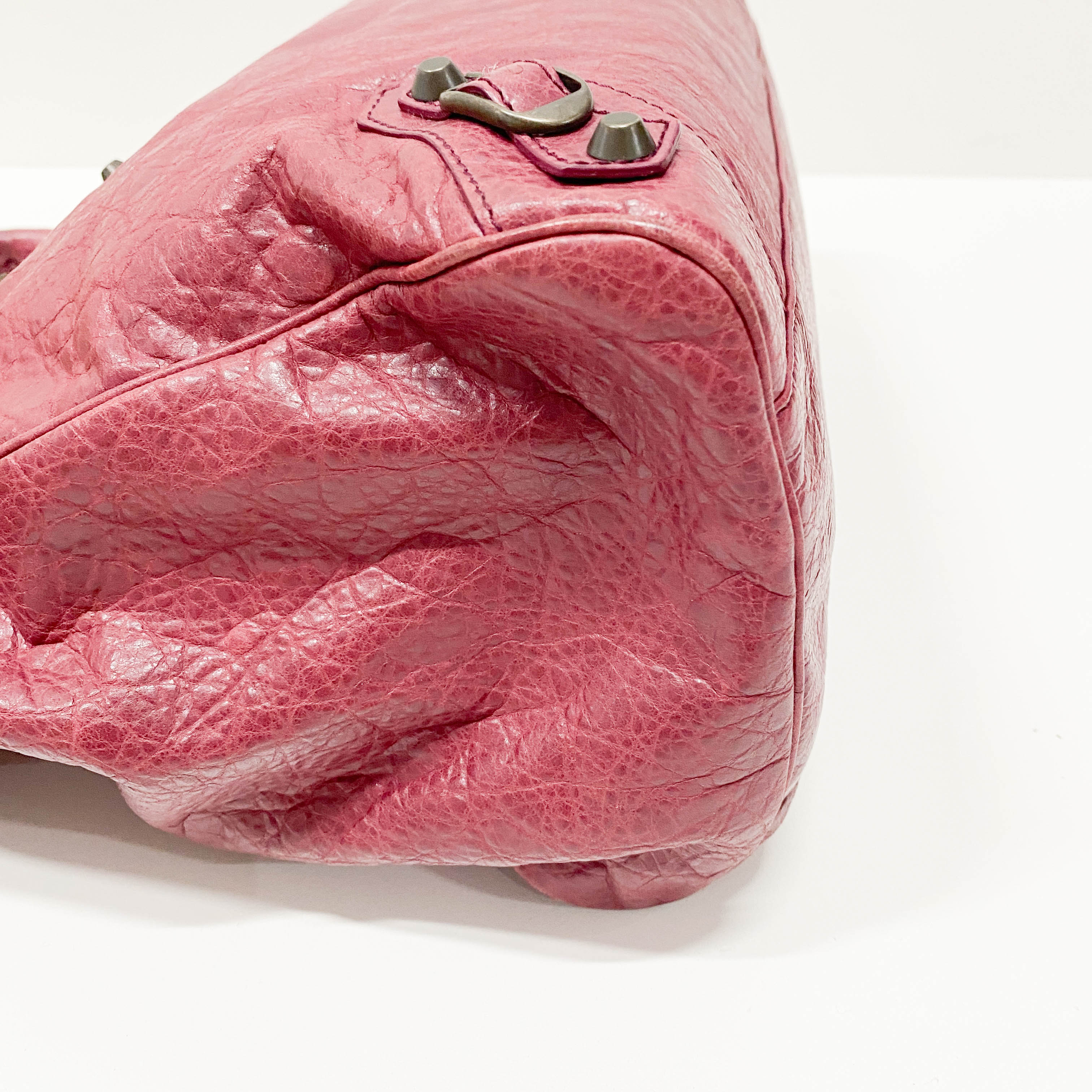 Classic Velo Maroon Leather Shoulder Bag